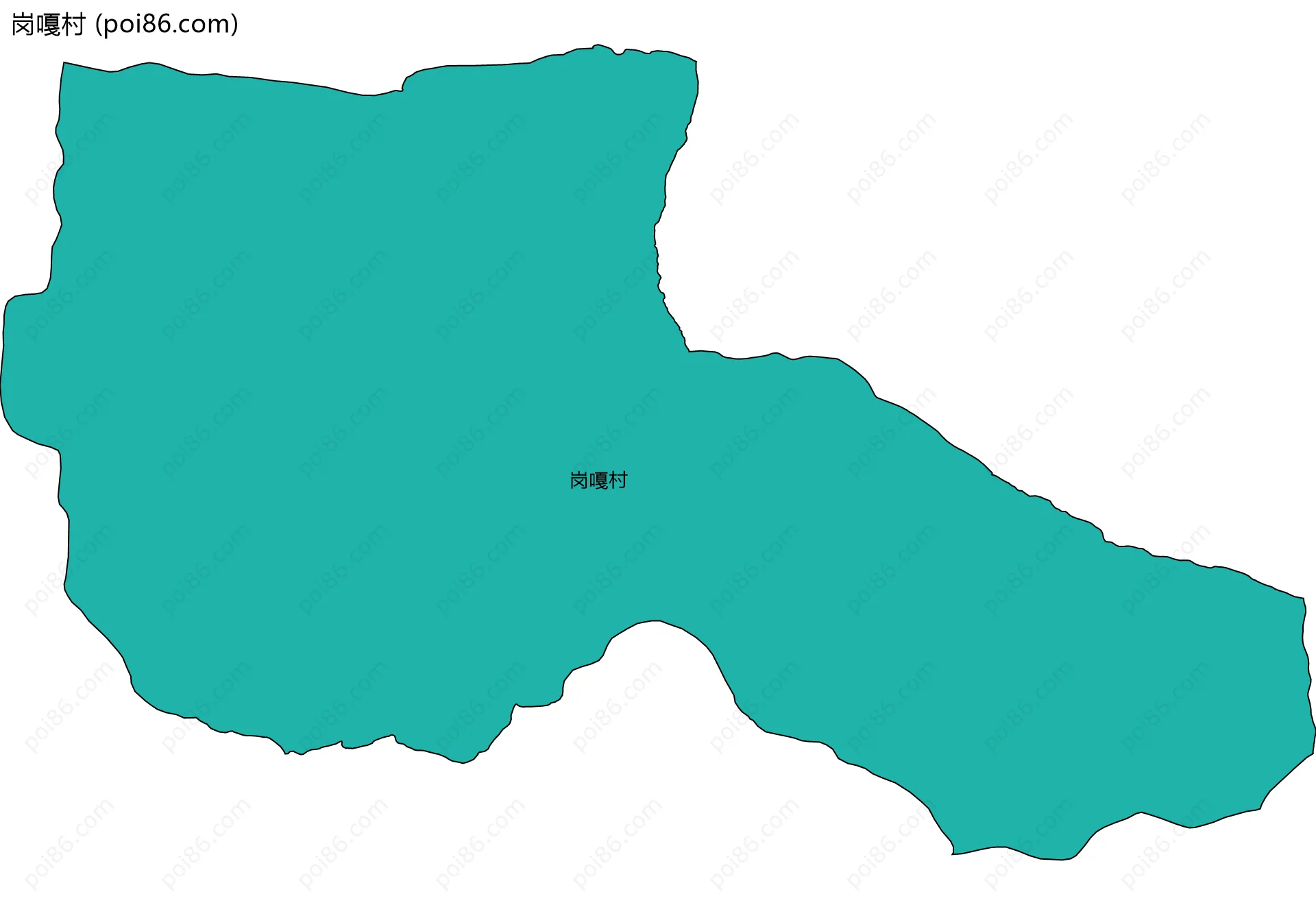 岗嘎村边界地图