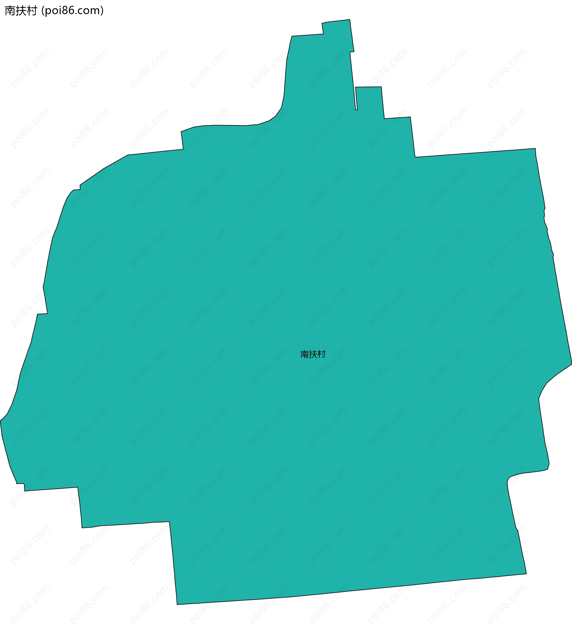 南扶村边界地图