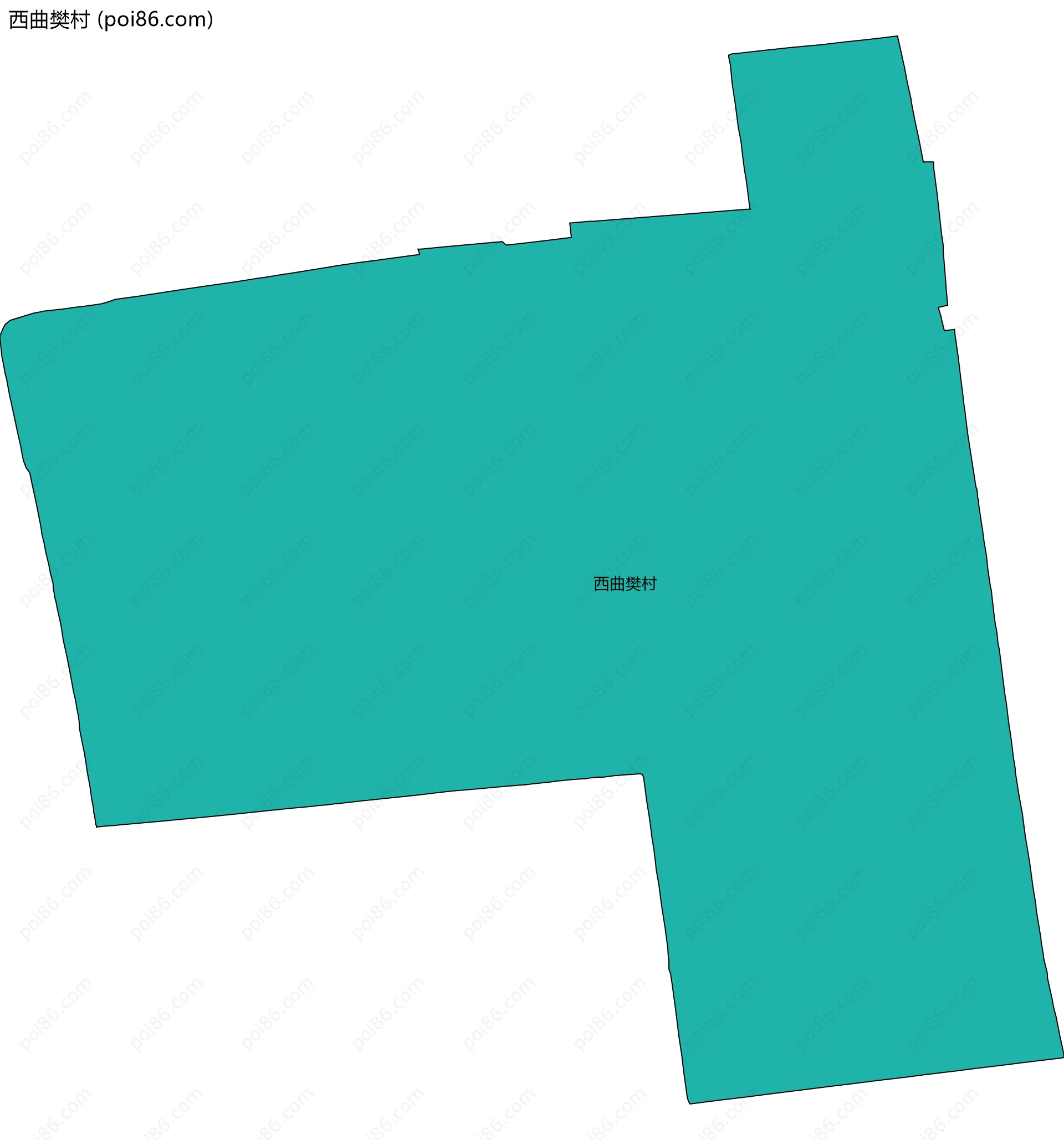 西曲樊村边界地图