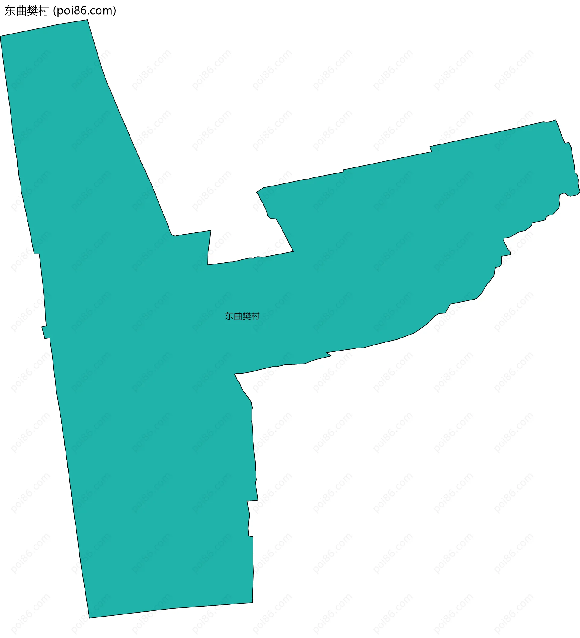 东曲樊村边界地图