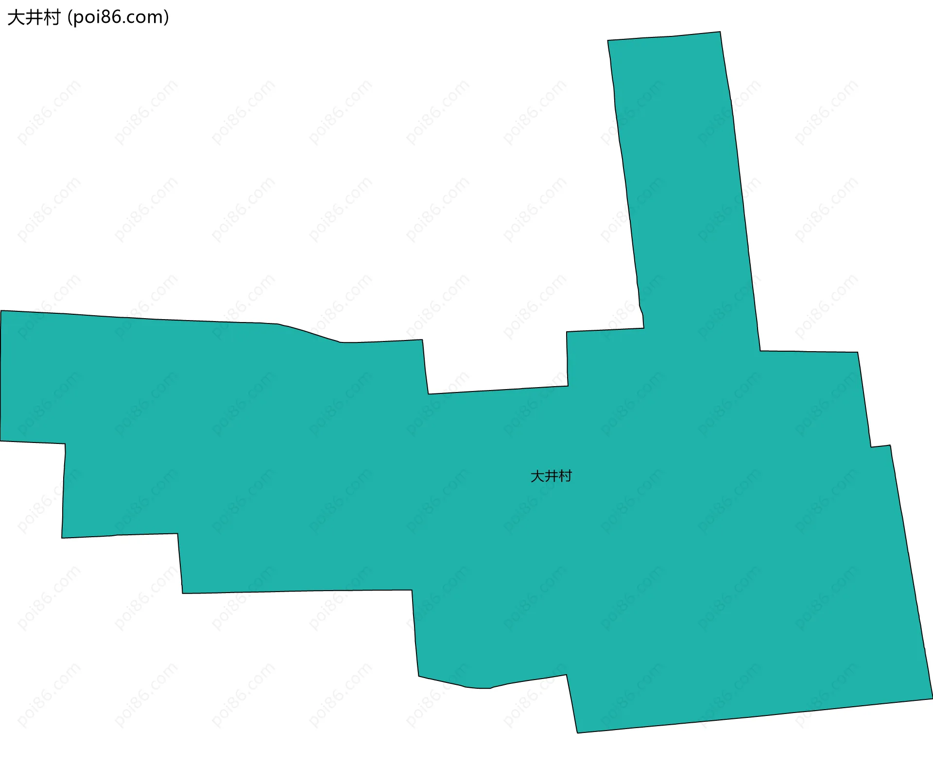 大井村边界地图