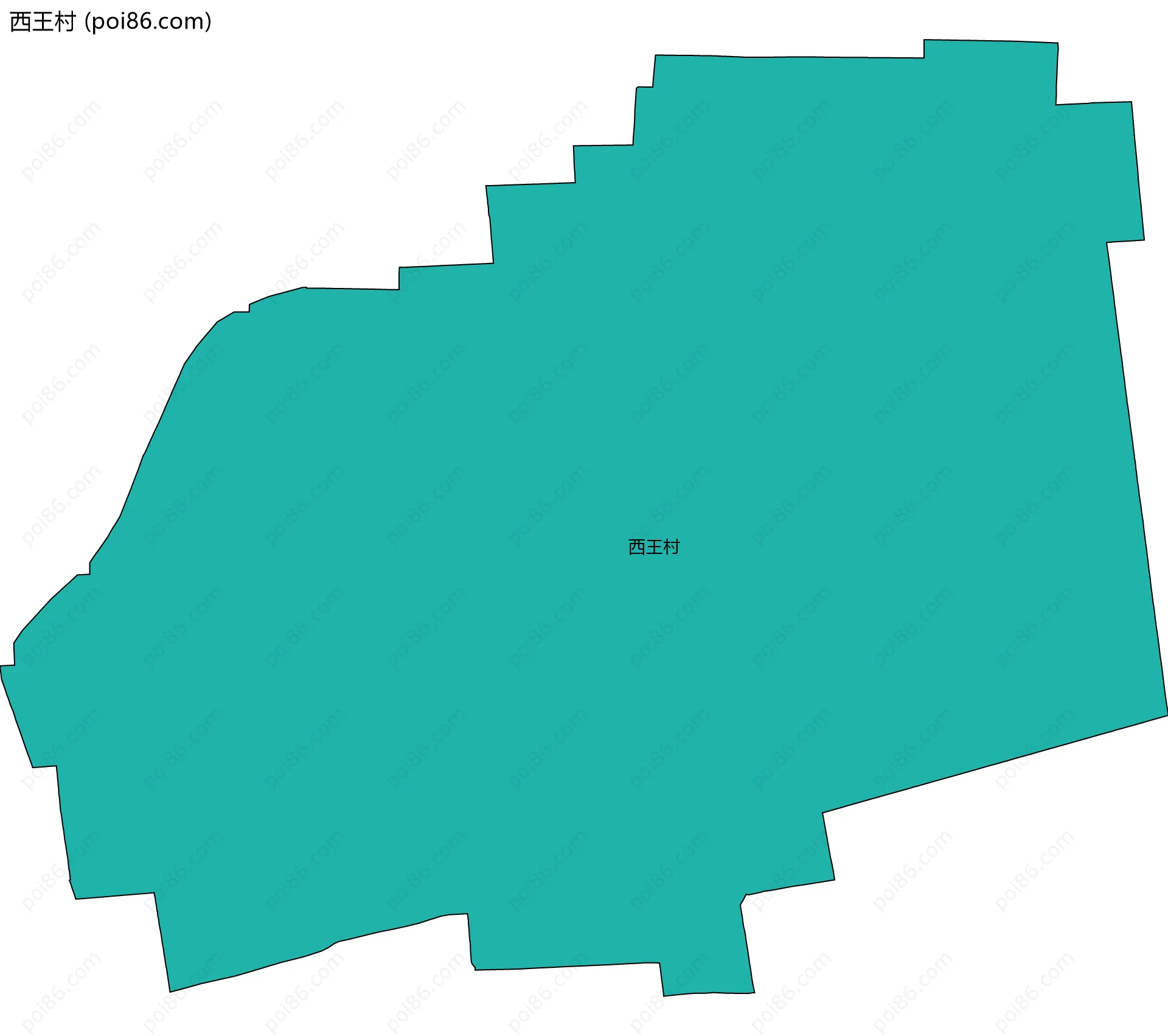 西王村边界地图