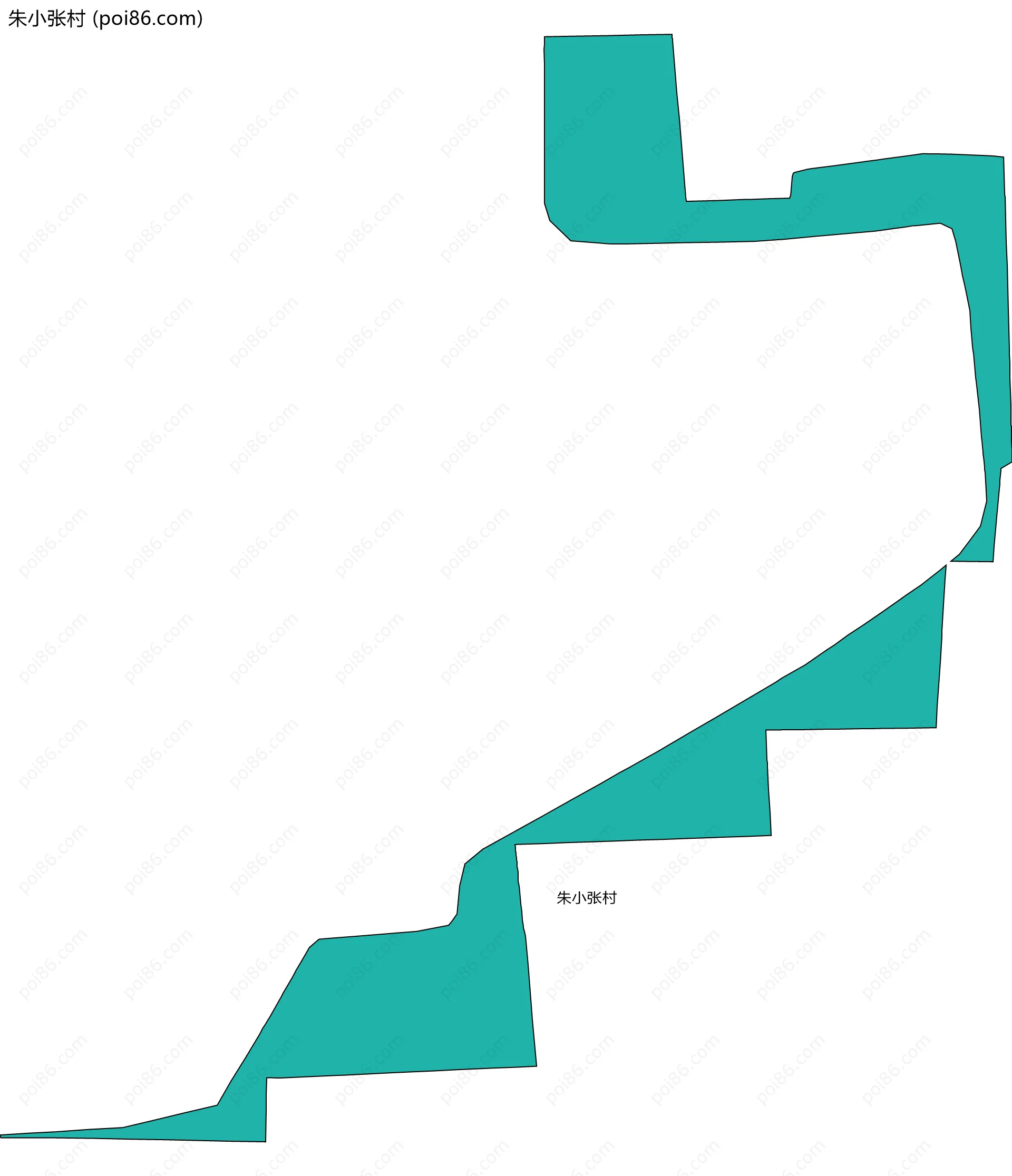 朱小张村边界地图