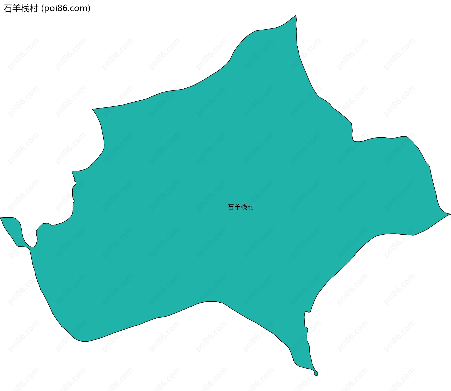 石羊栈村边界地图