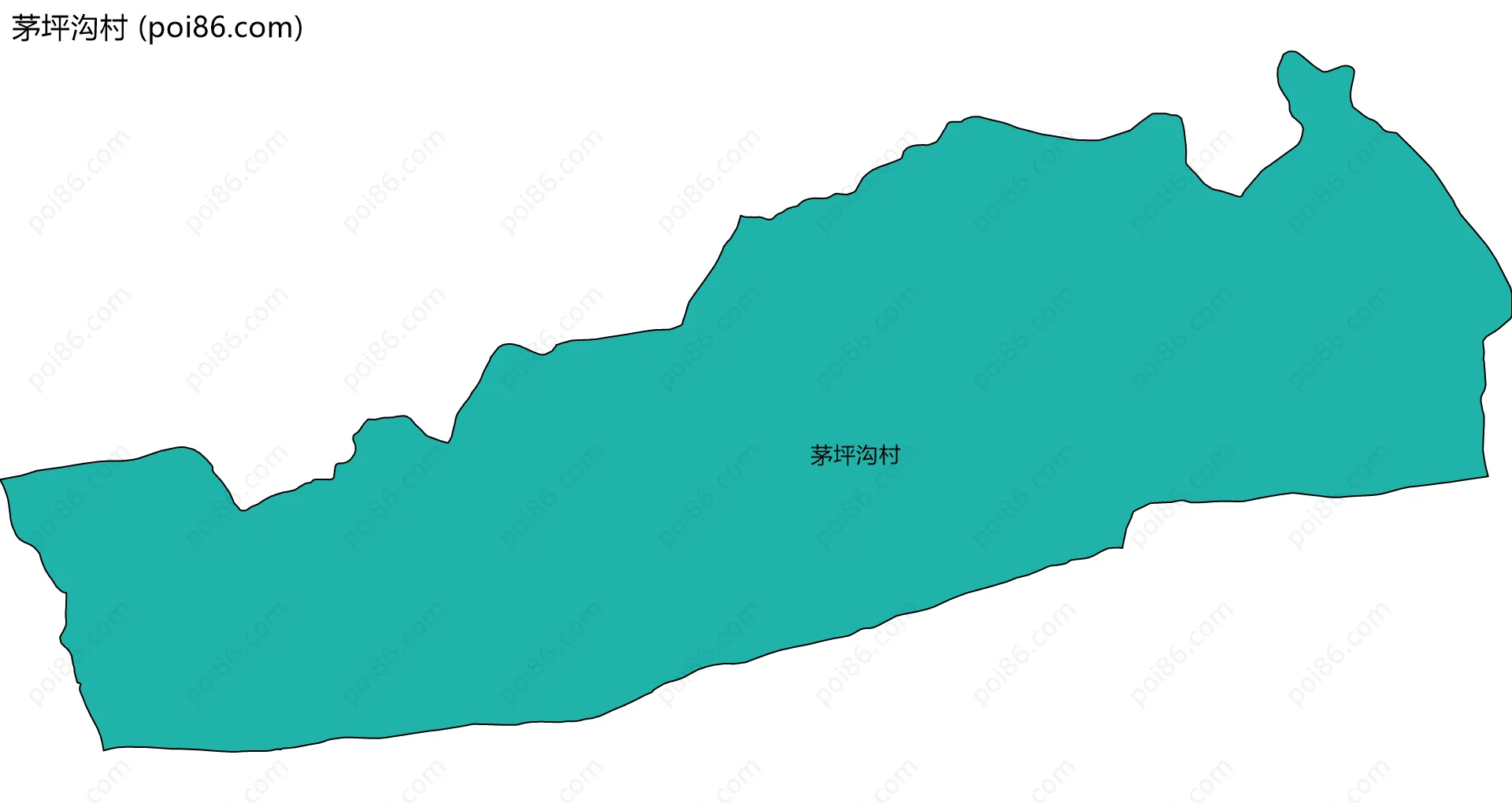 茅坪沟村边界地图