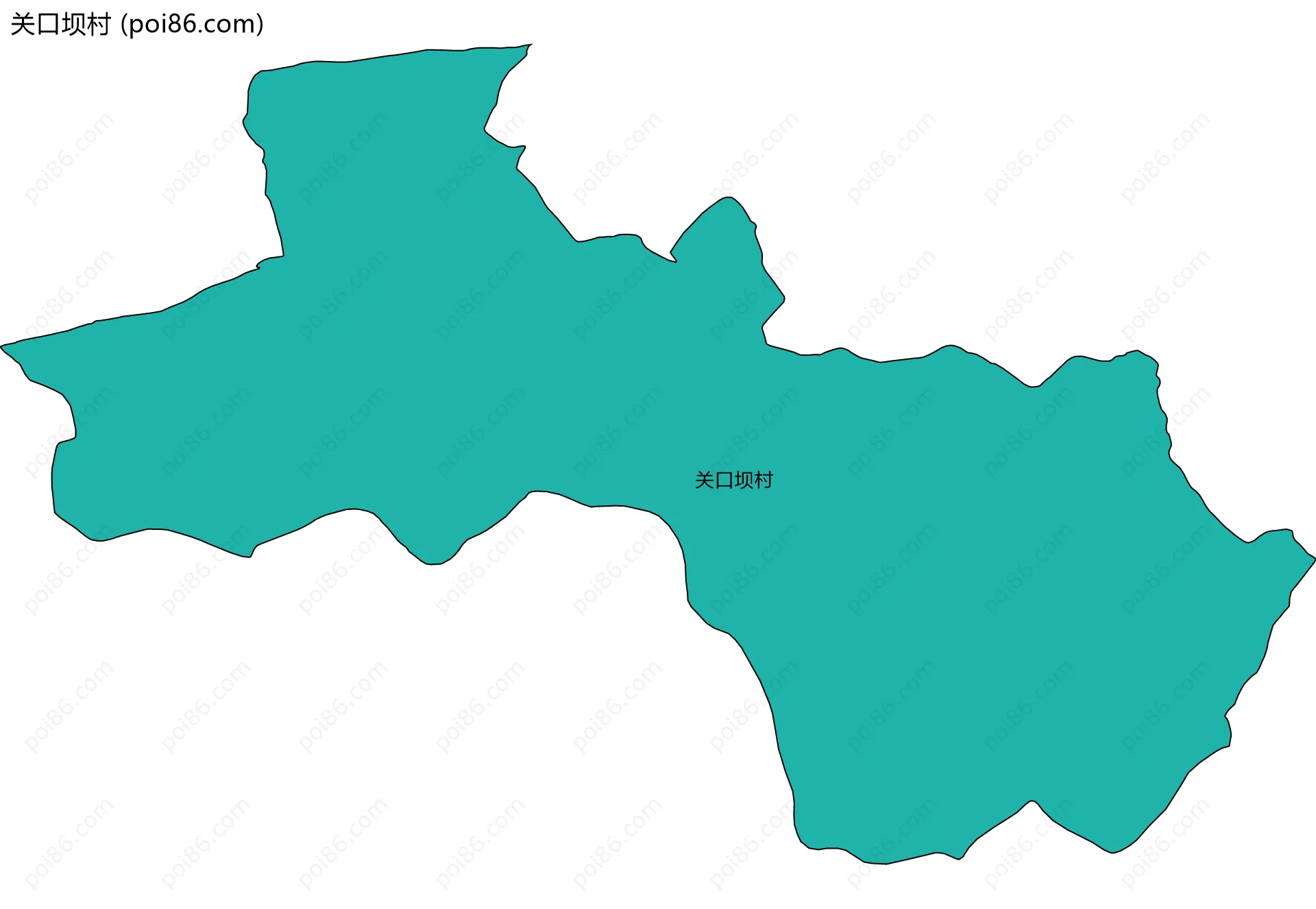 关口坝村边界地图
