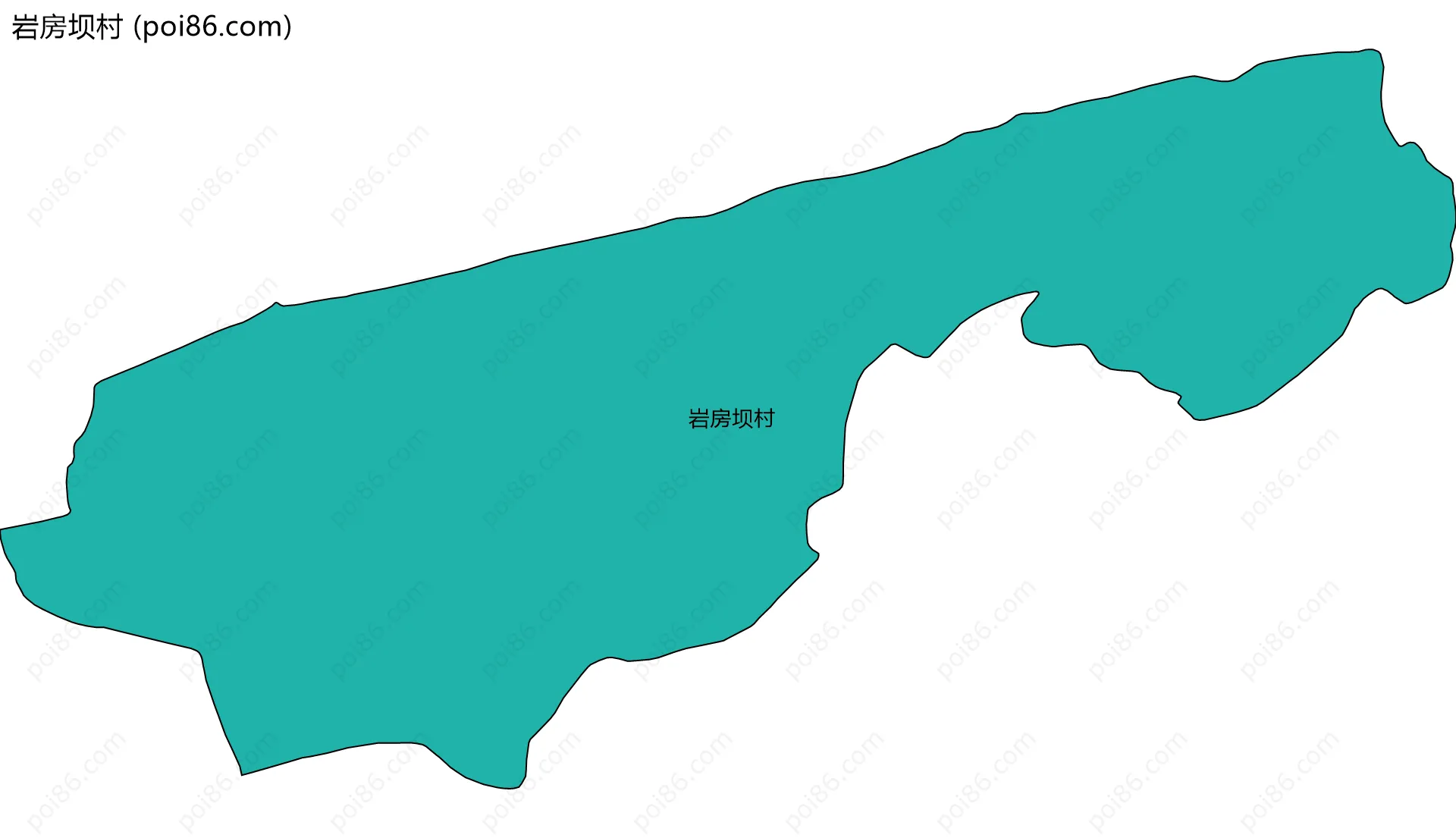 岩房坝村边界地图