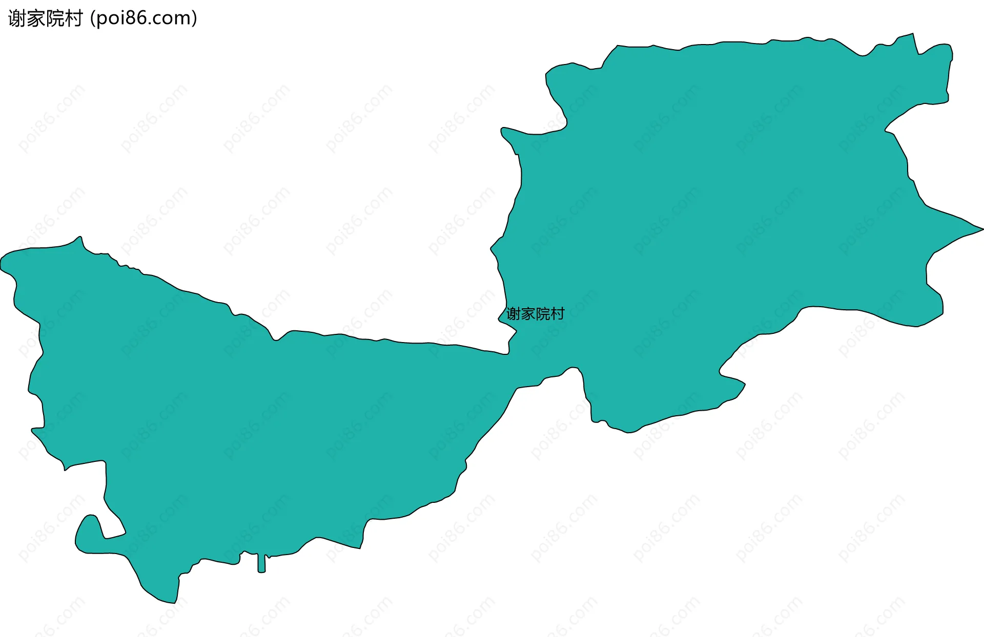 谢家院村边界地图