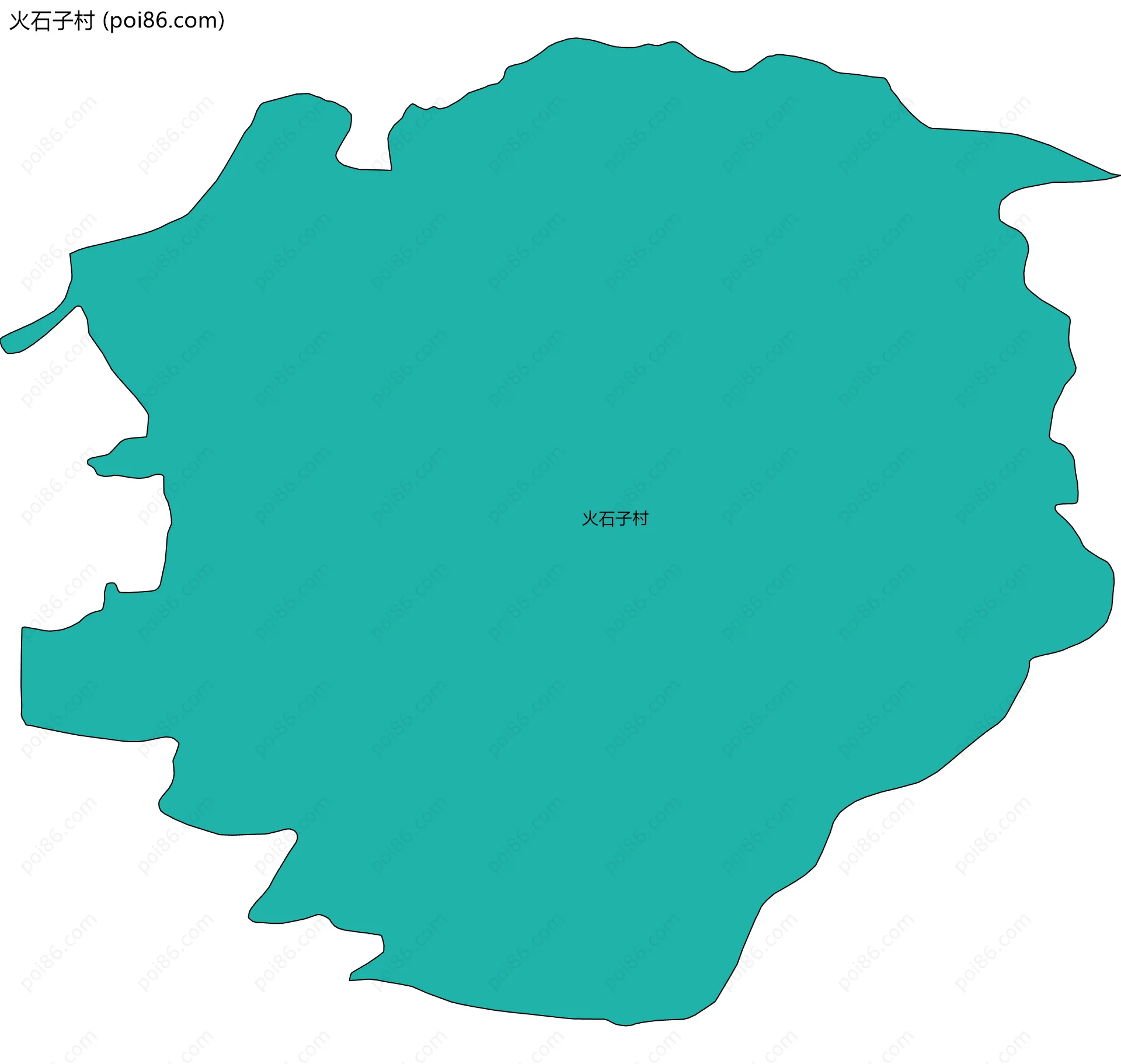 火石子村边界地图