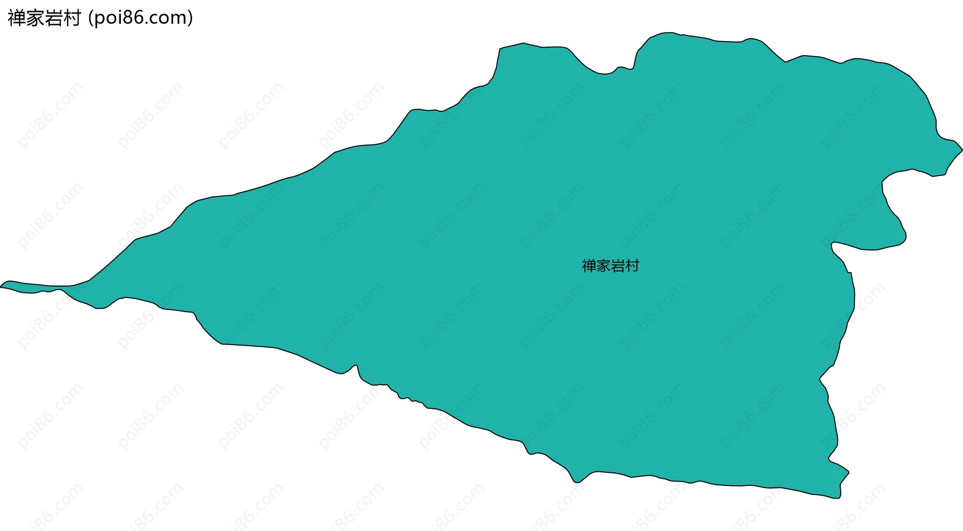 禅家岩村边界地图