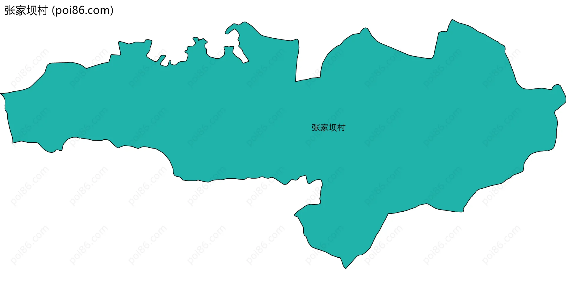 张家坝村边界地图