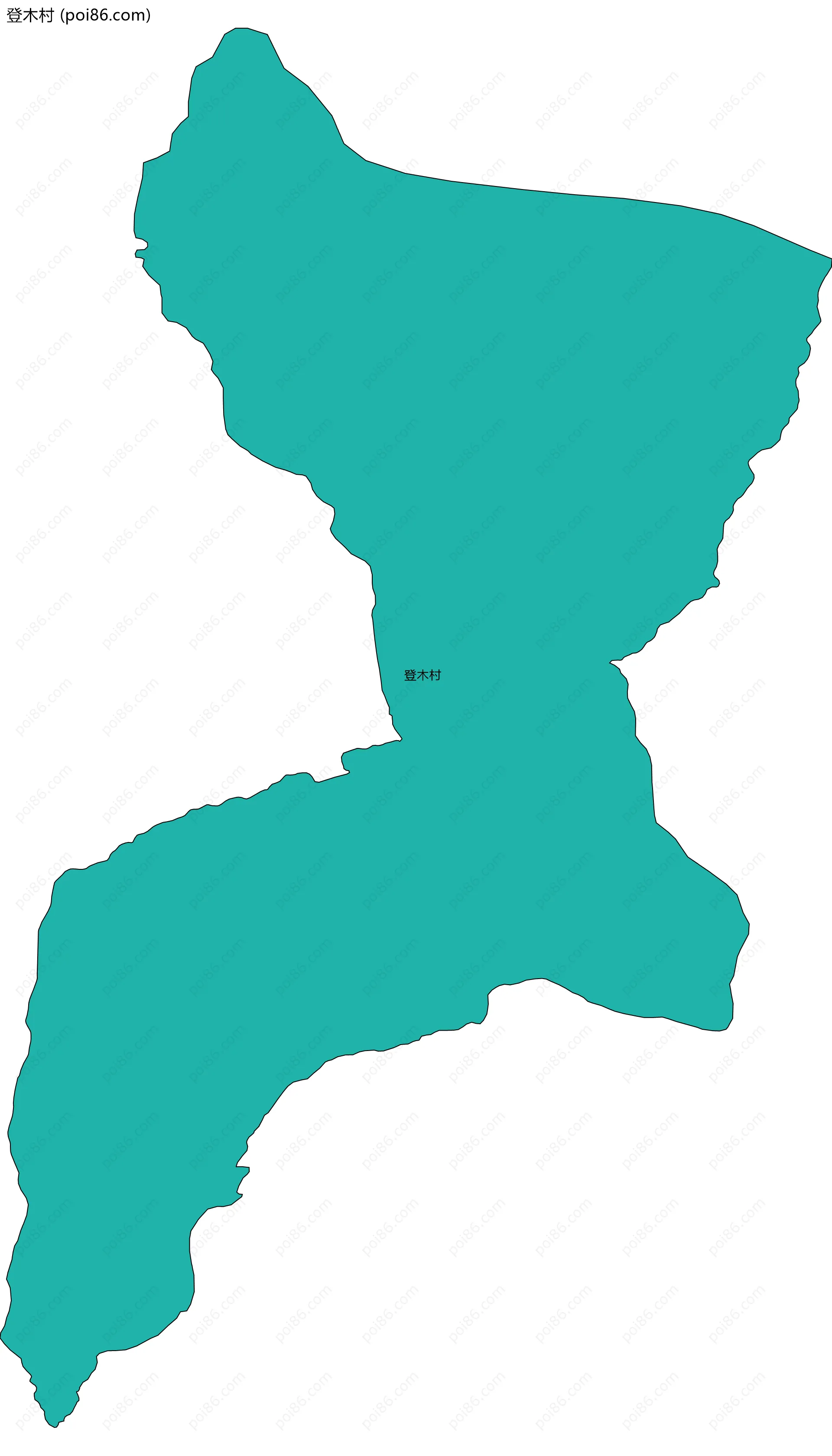 登木村边界地图