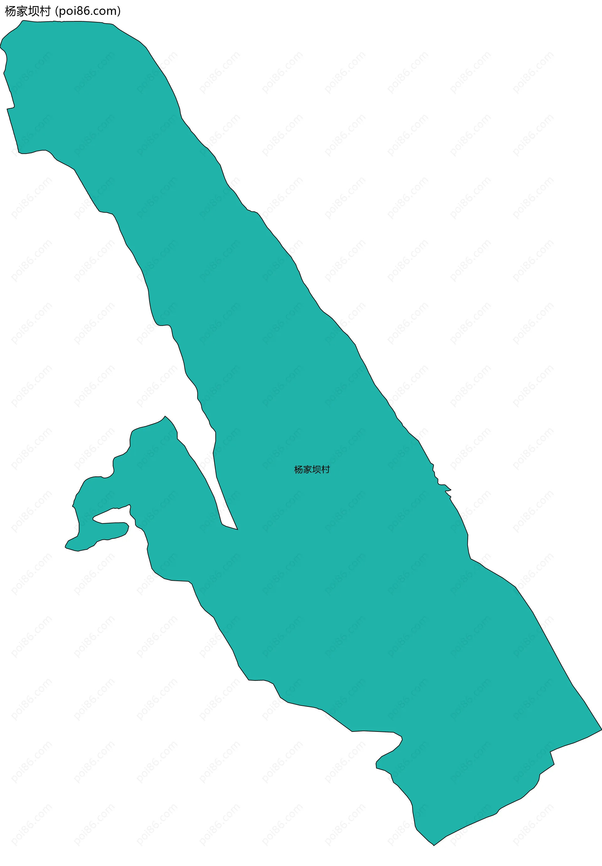 杨家坝村边界地图
