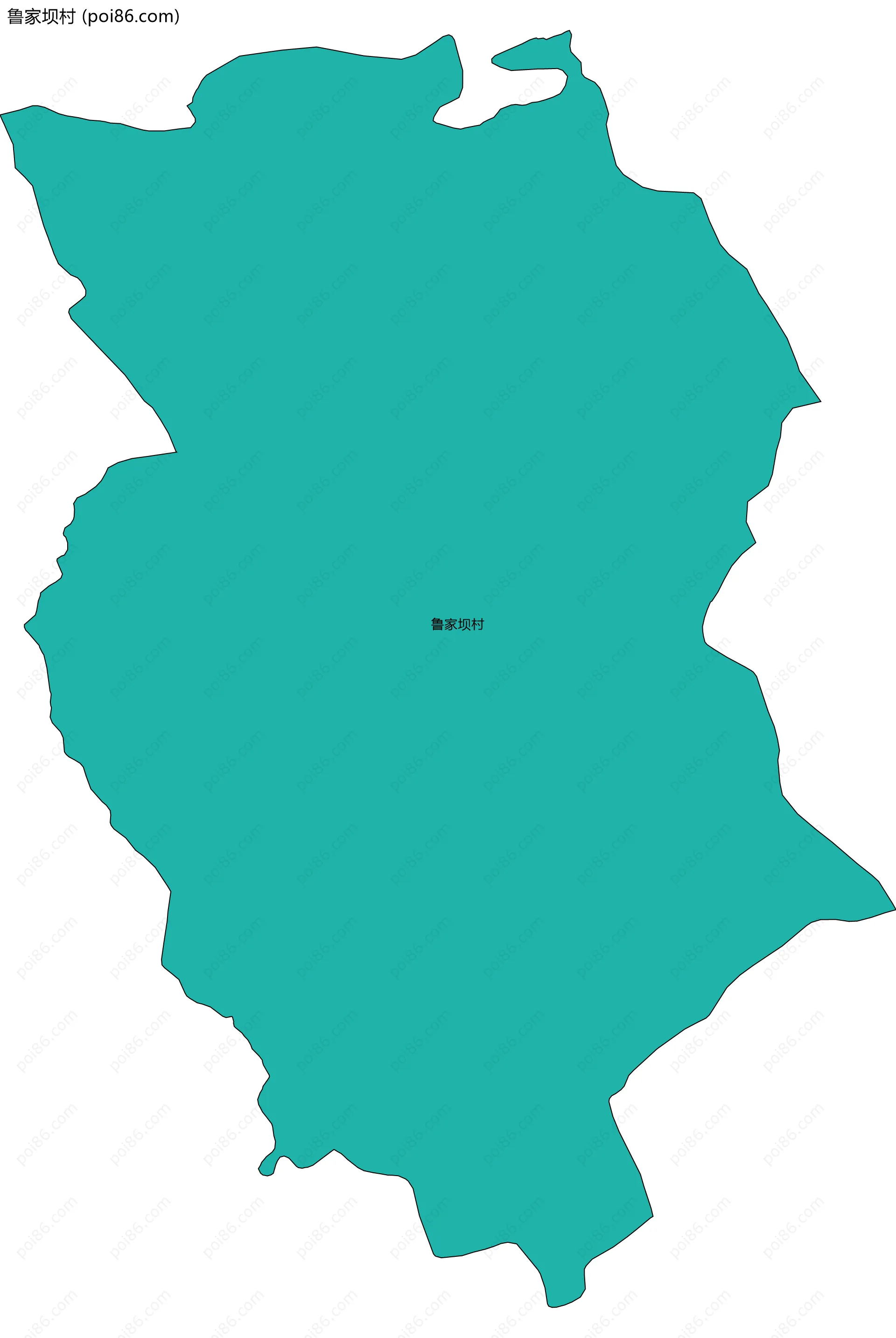鲁家坝村边界地图