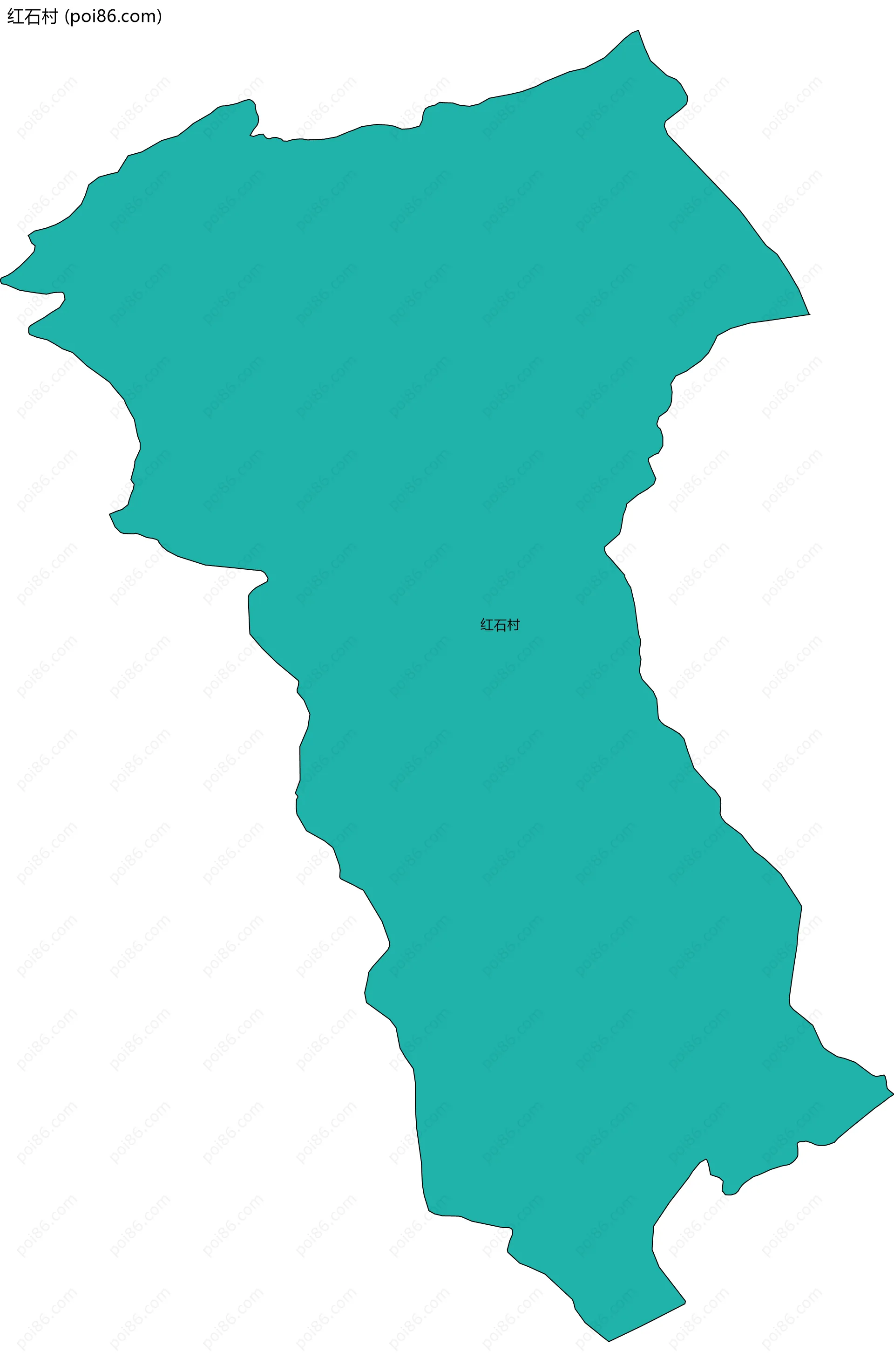 红石村边界地图