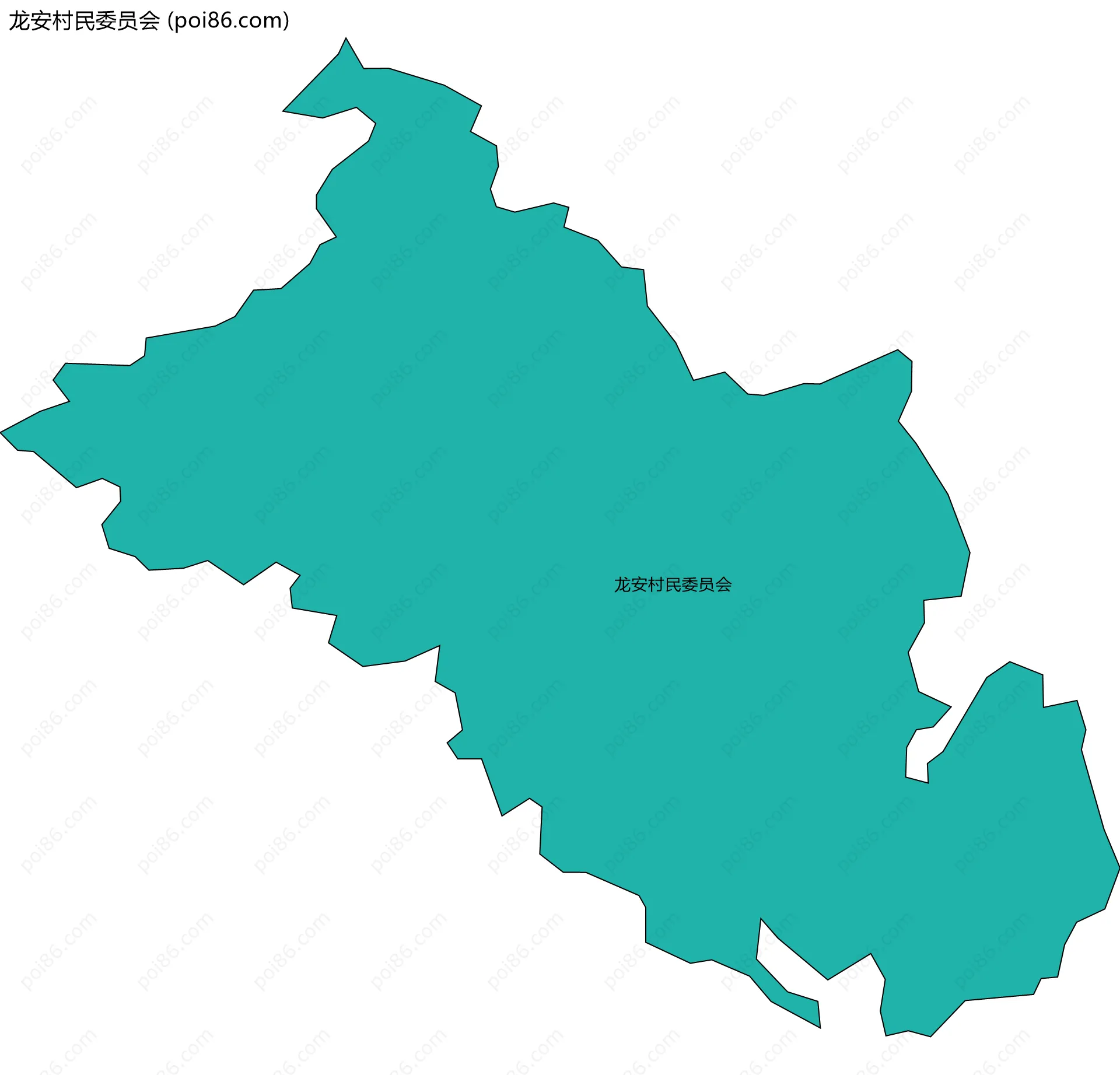 龙安村民委员会边界地图