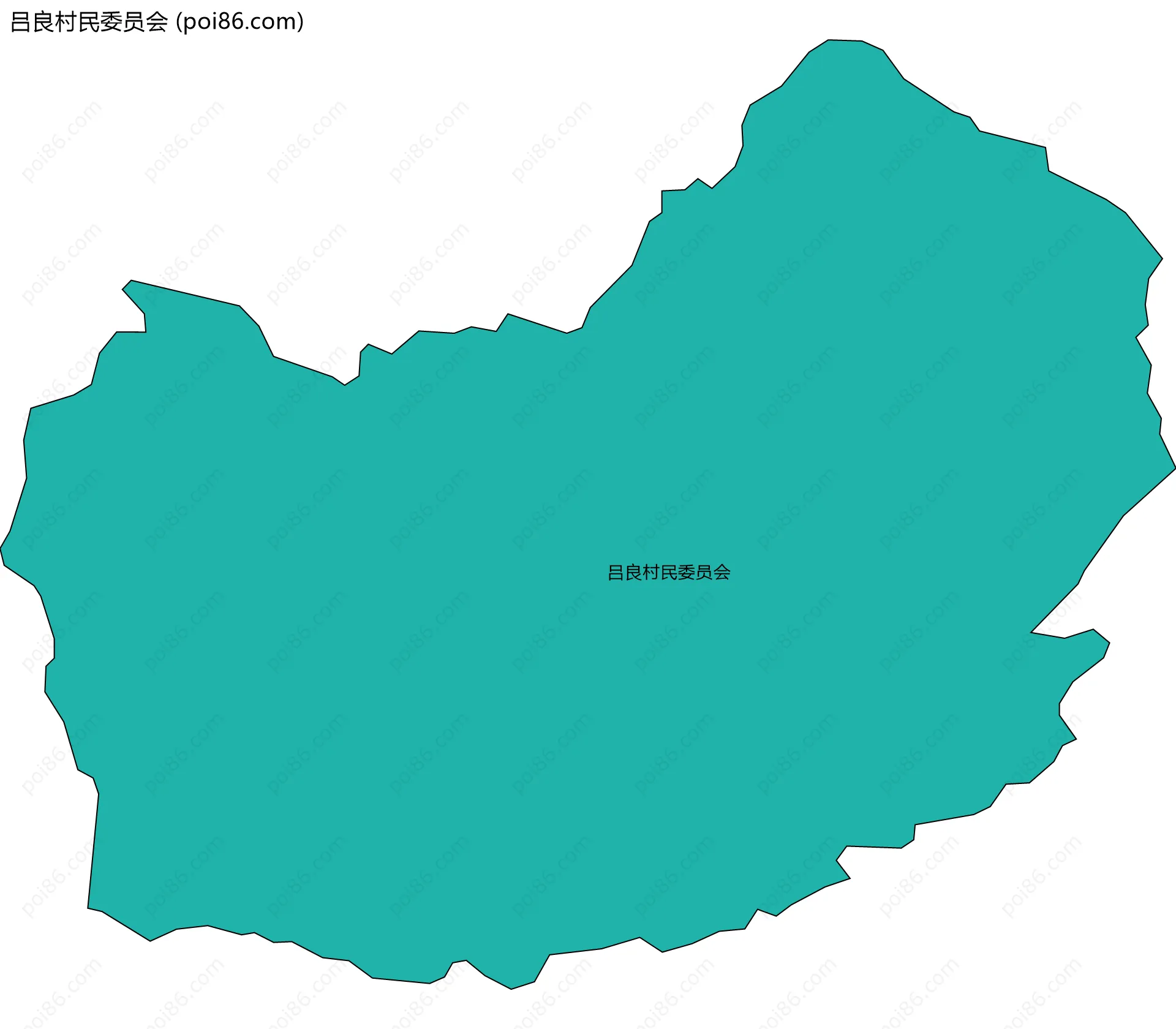 吕良村民委员会边界地图