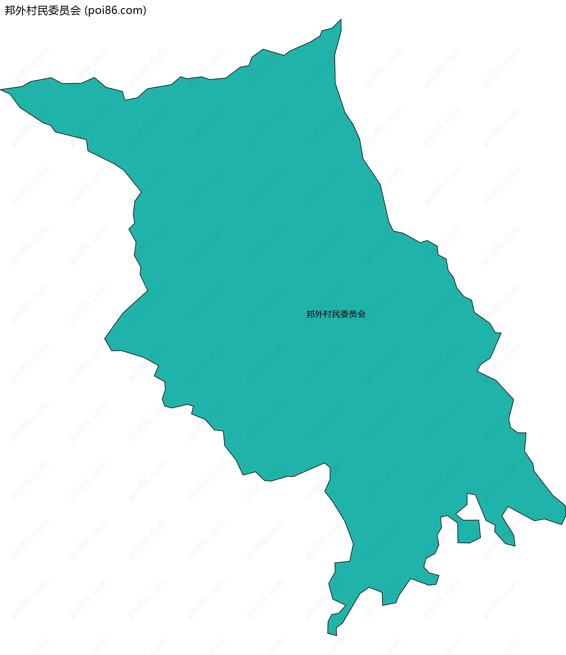 邦外村民委员会边界地图