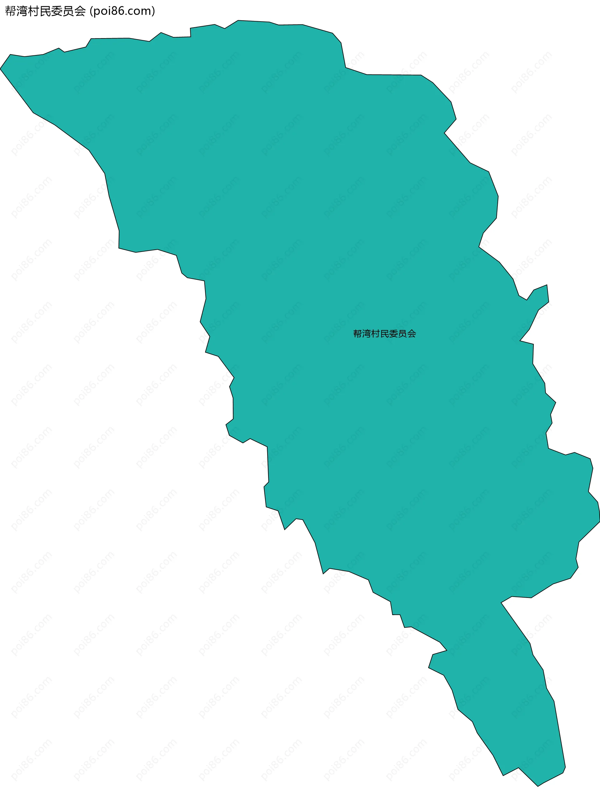 帮湾村民委员会边界地图