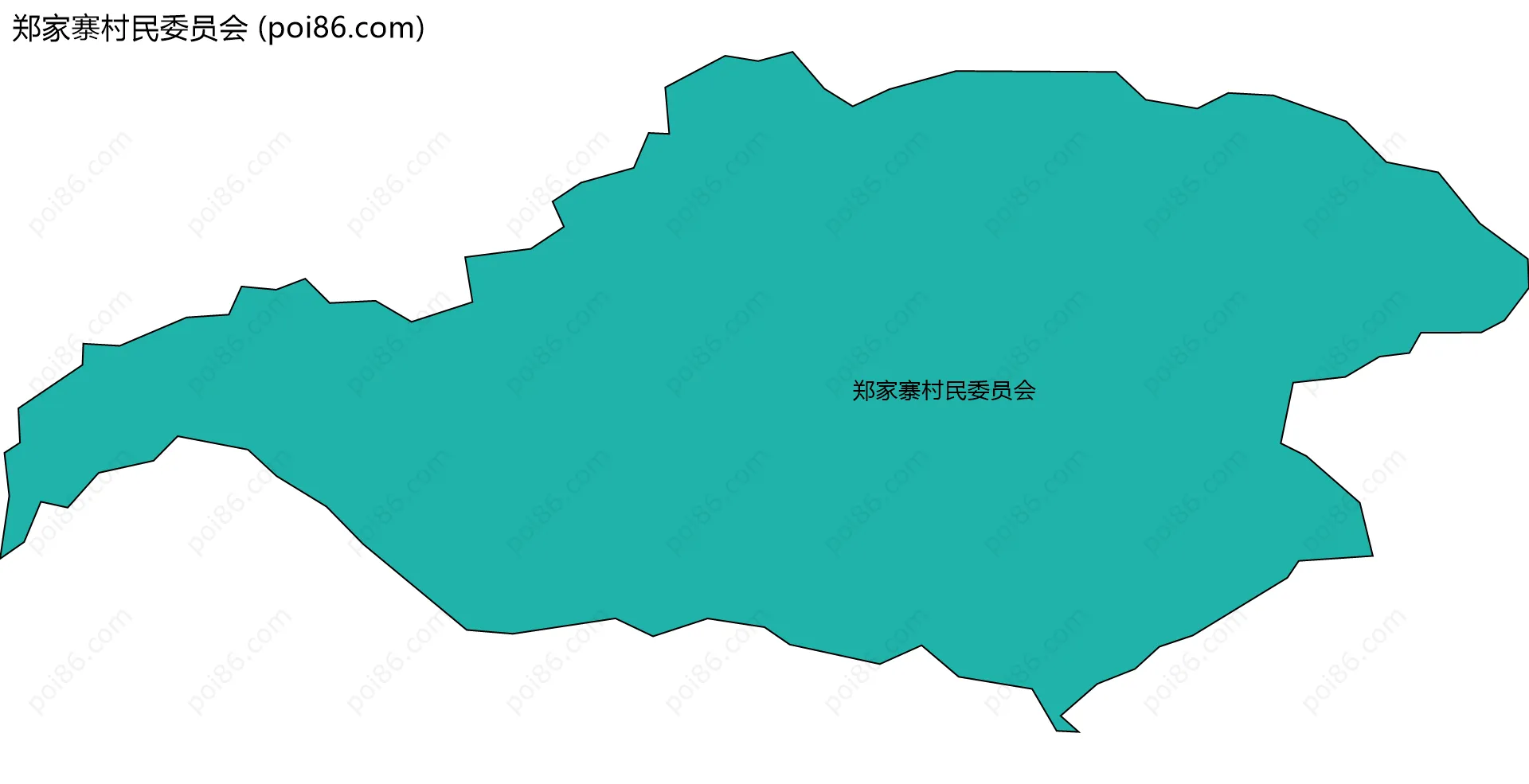 郑家寨村民委员会边界地图