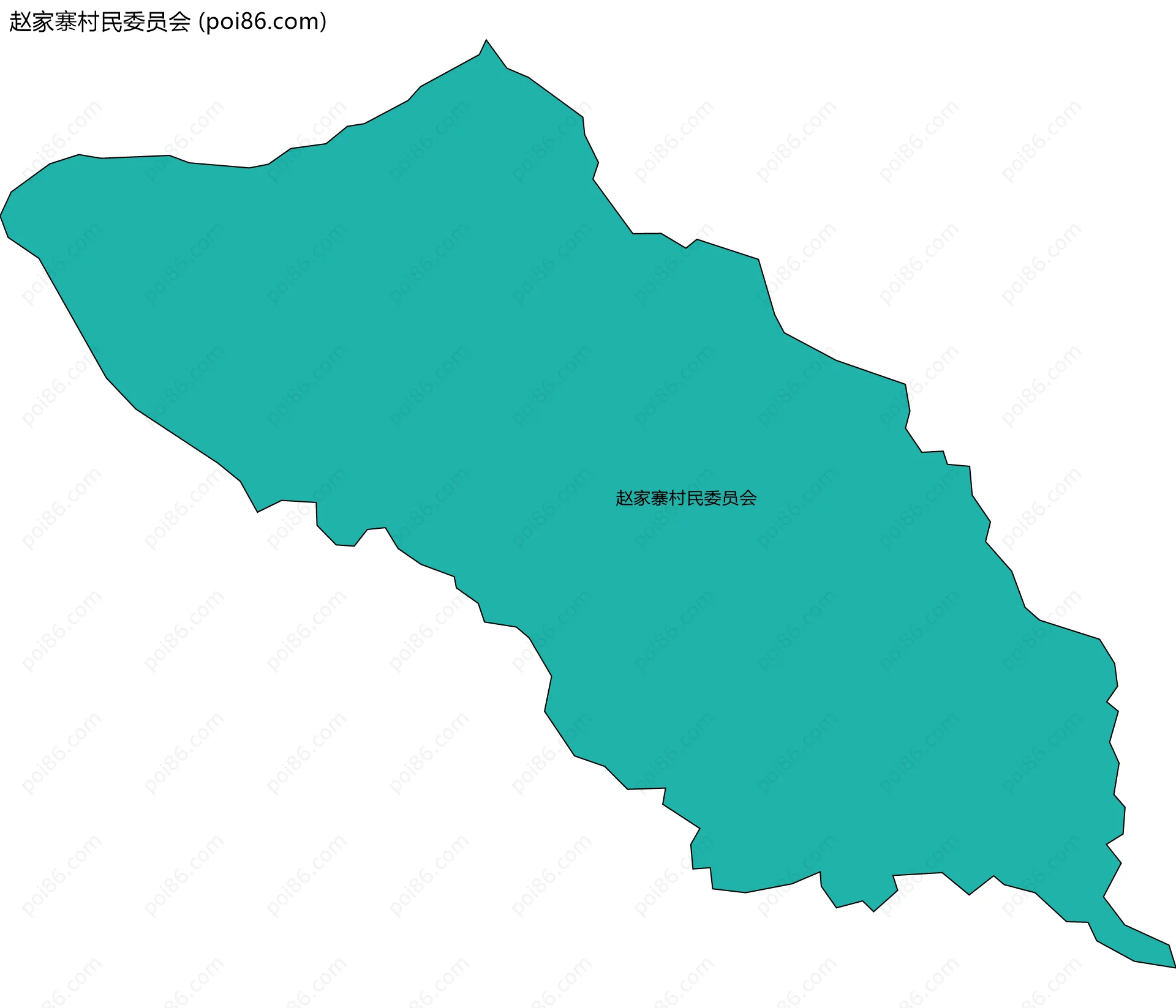 赵家寨村民委员会边界地图