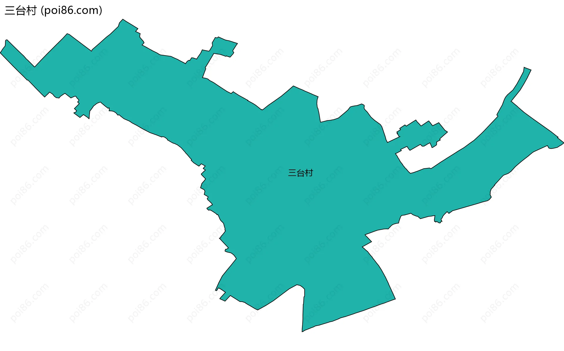 三台村边界地图