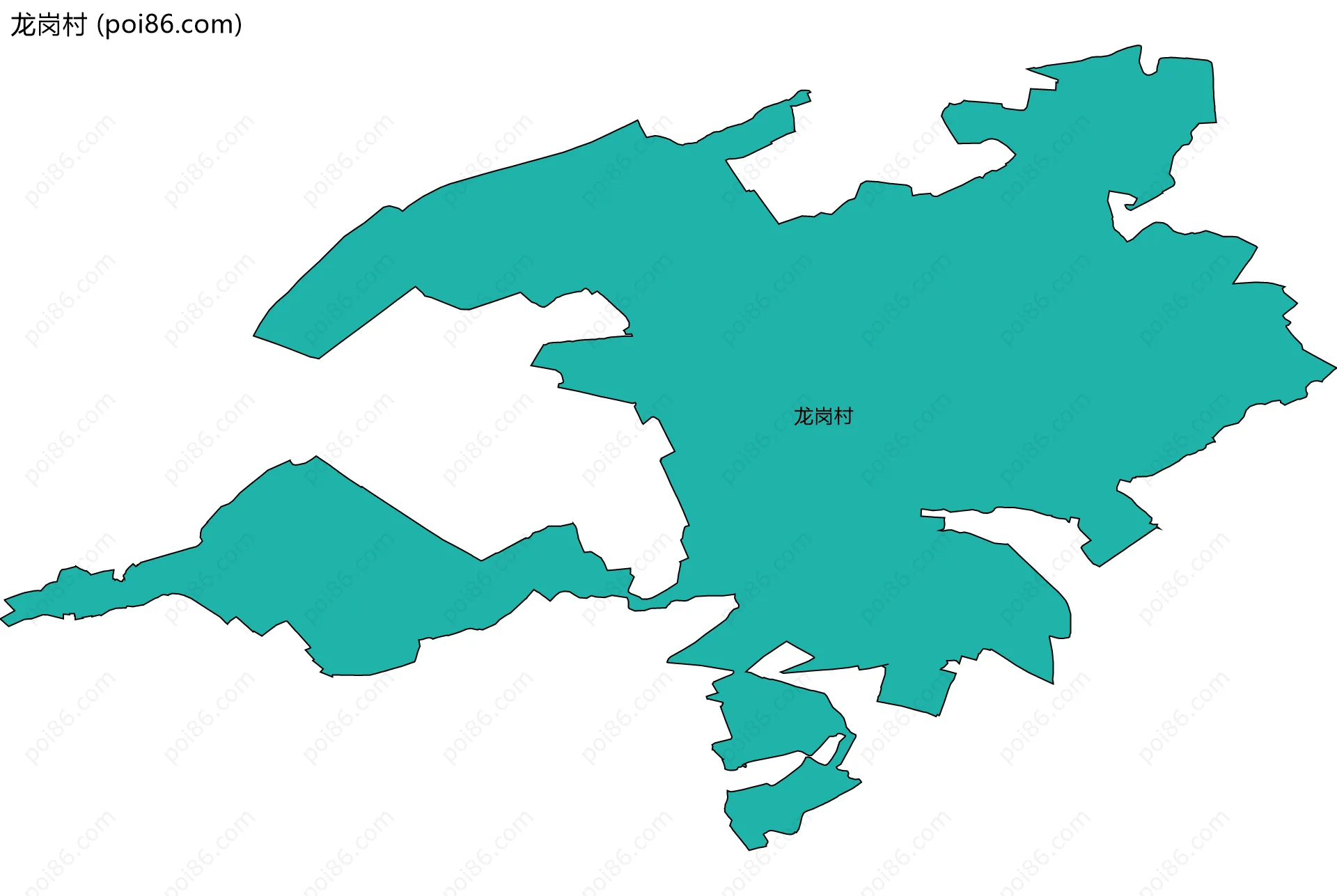 龙岗村边界地图
