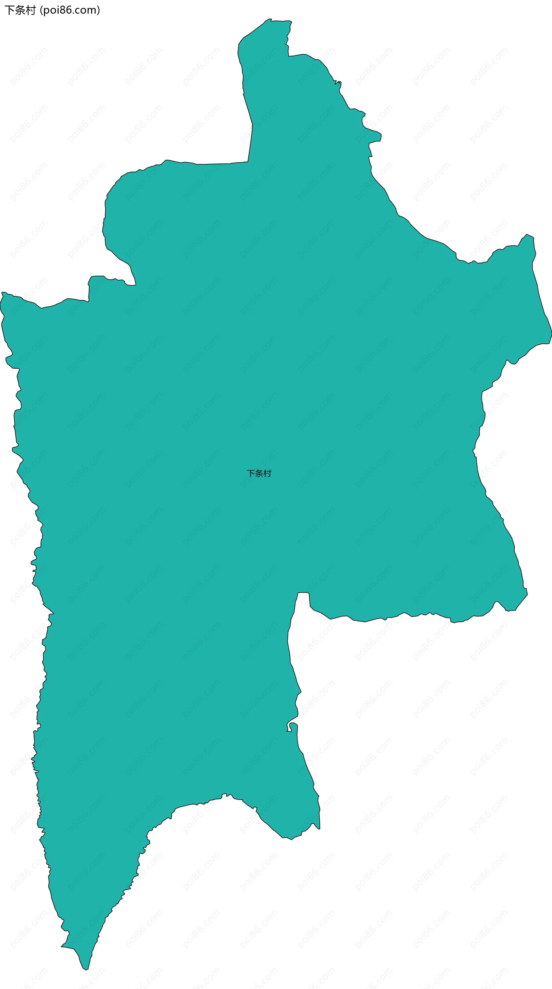 下条村边界地图