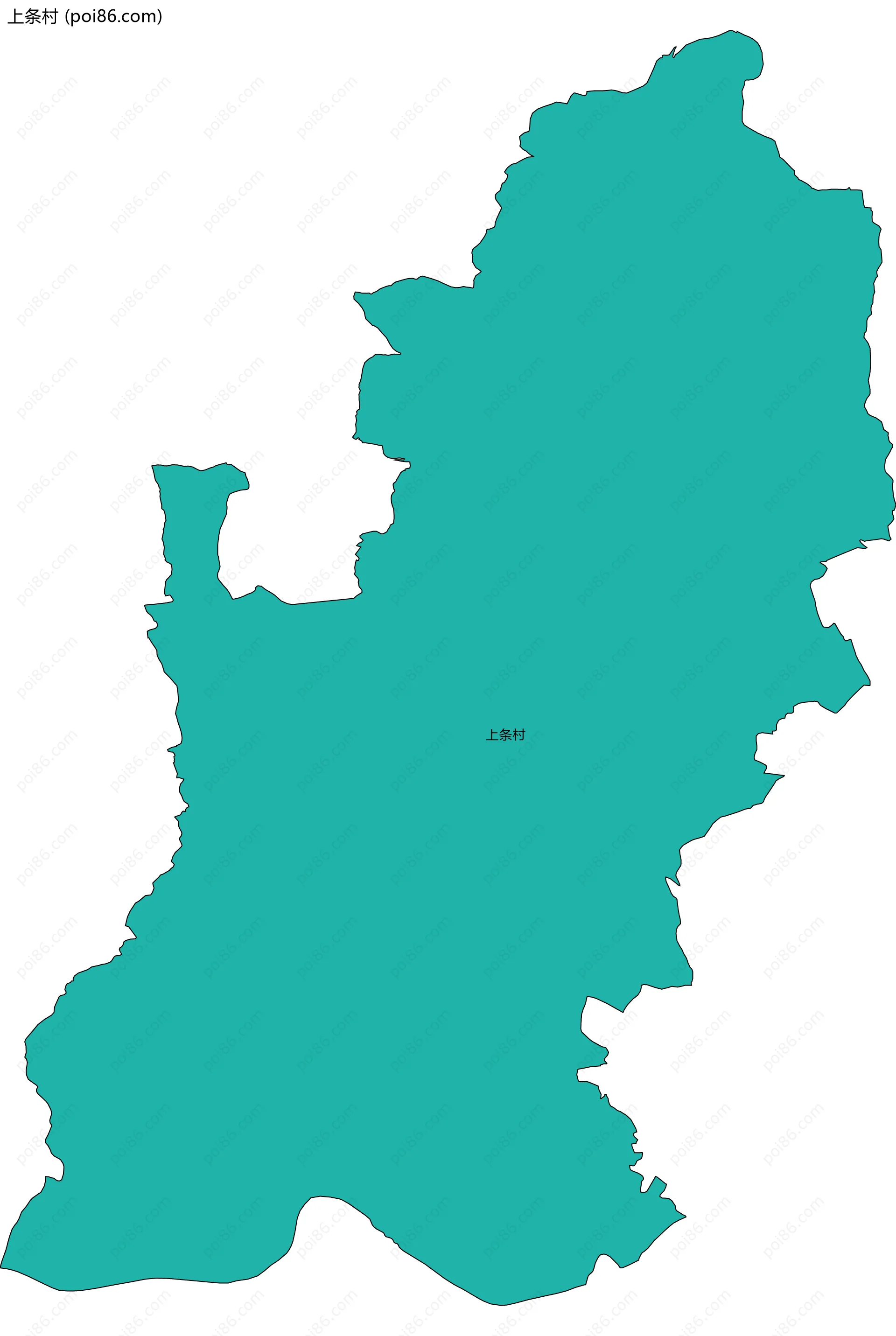 上条村边界地图