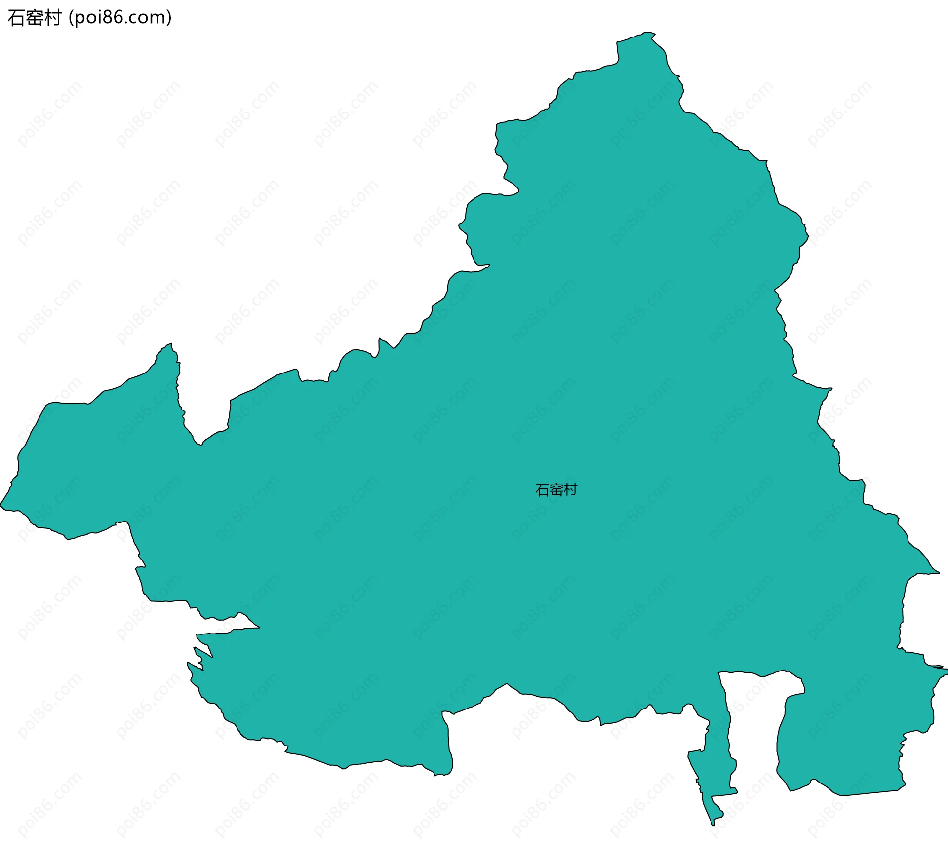 石窑村边界地图