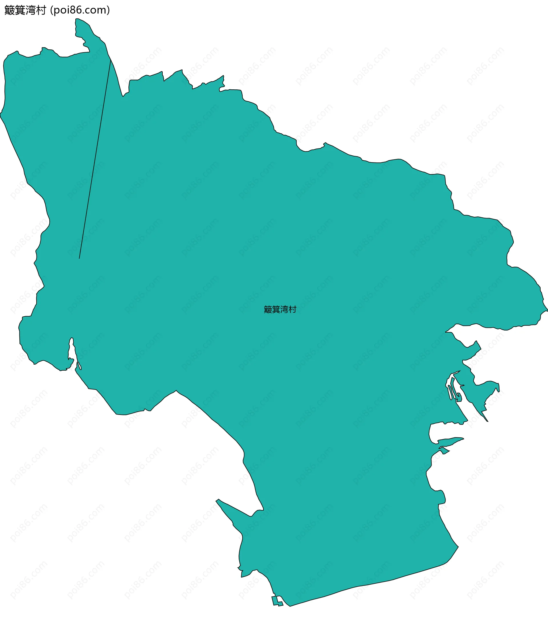 簸箕湾村边界地图