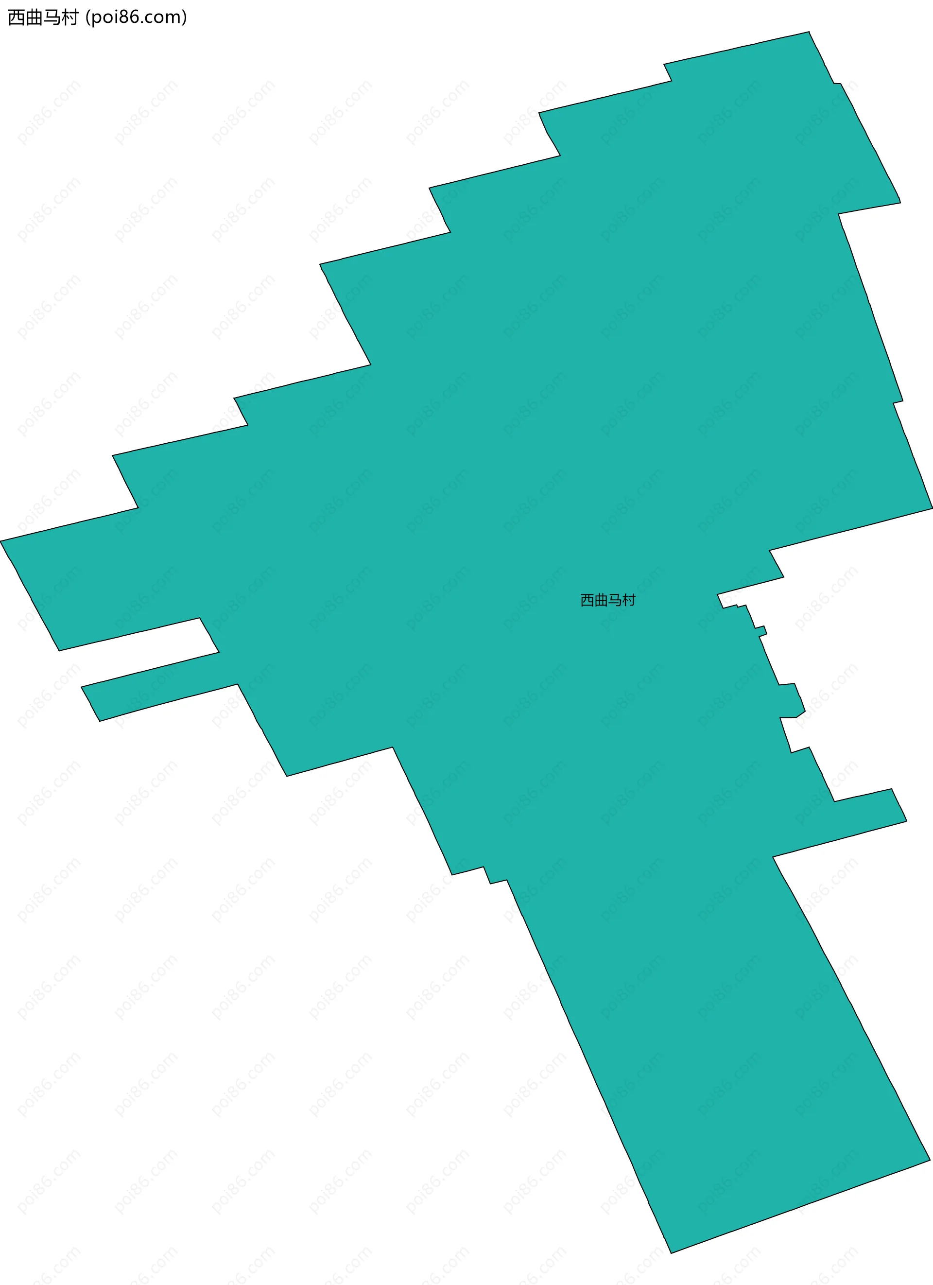 西曲马村边界地图