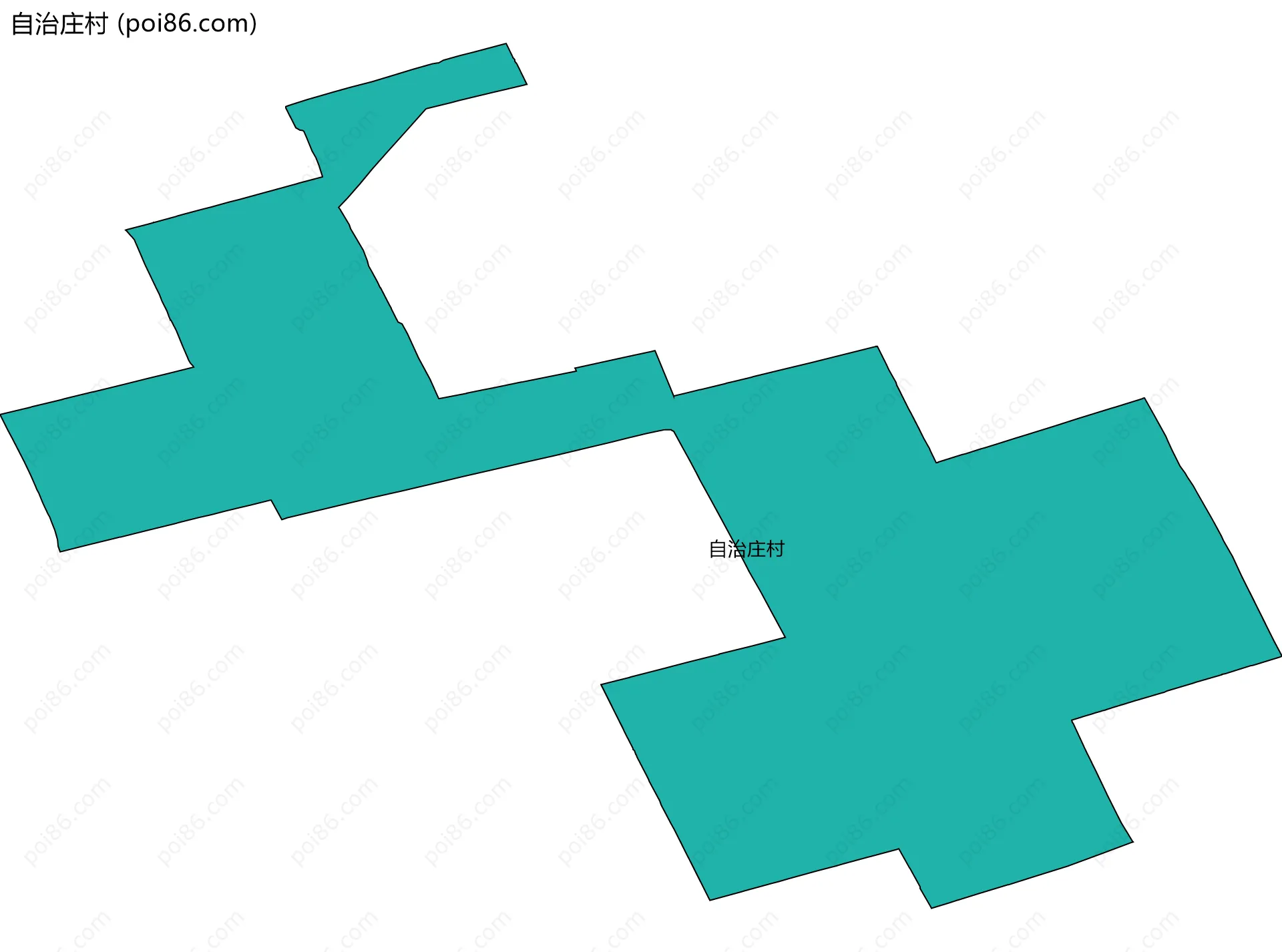 自治庄村边界地图