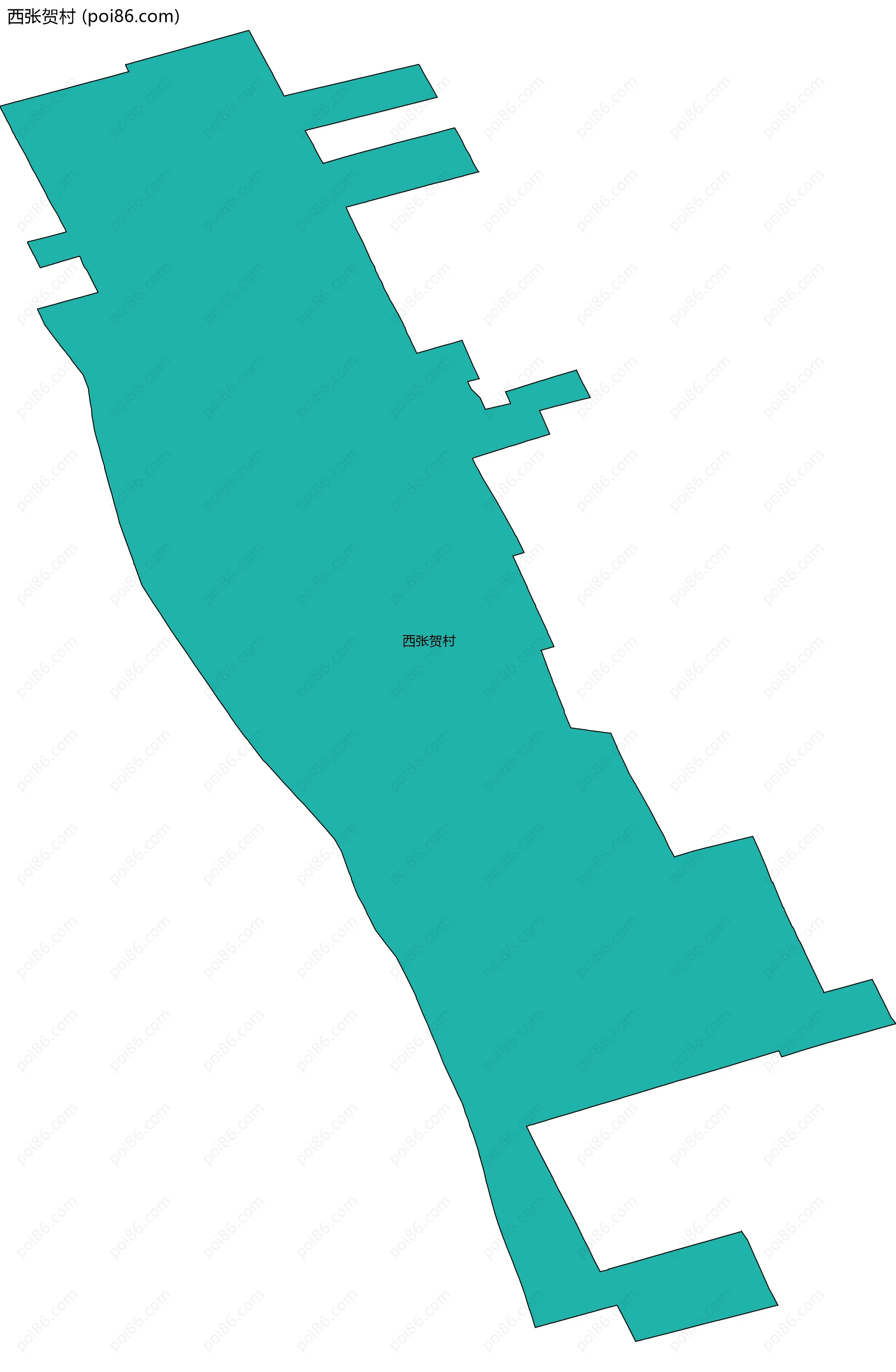 西张贺村边界地图