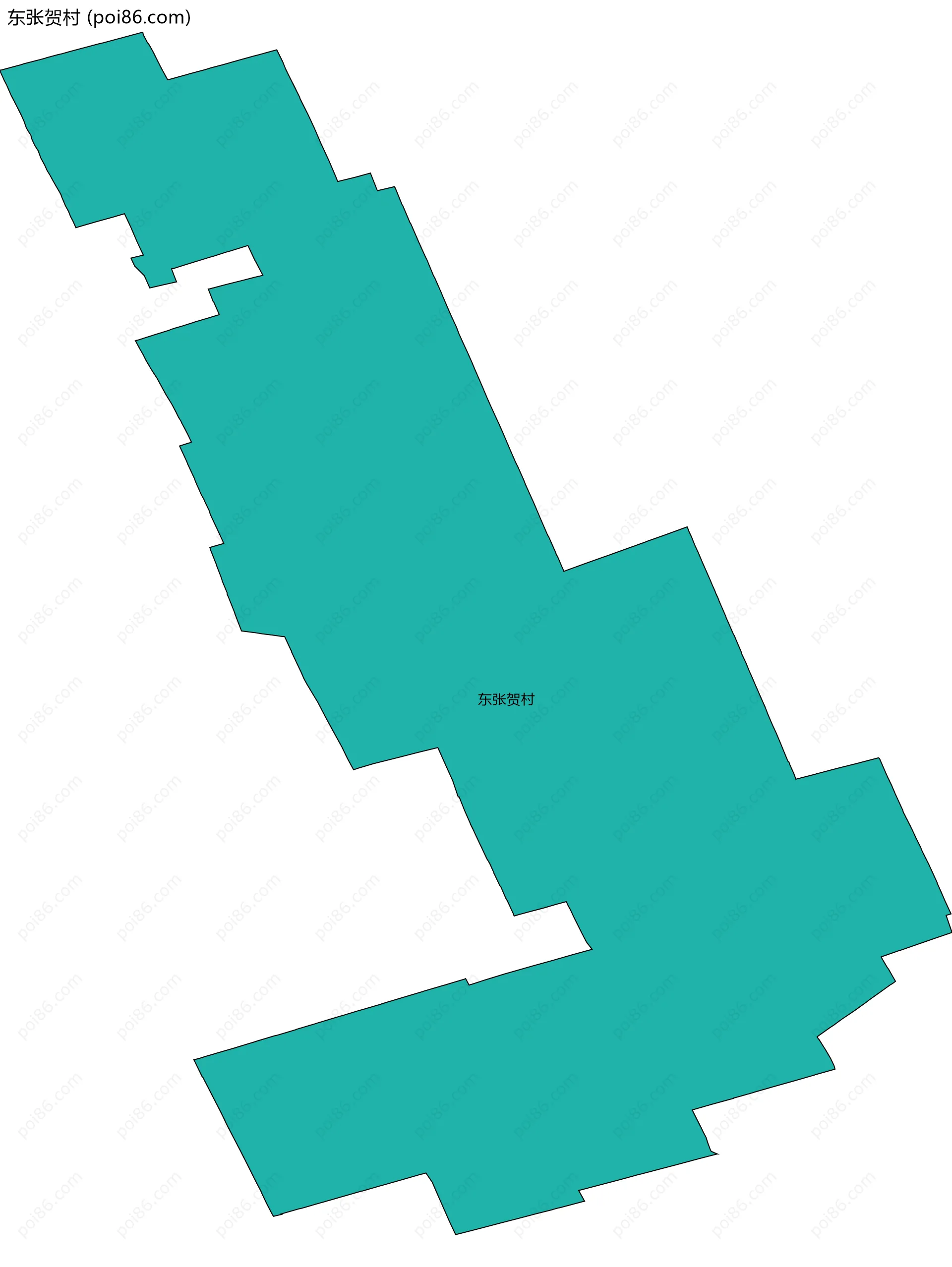 东张贺村边界地图