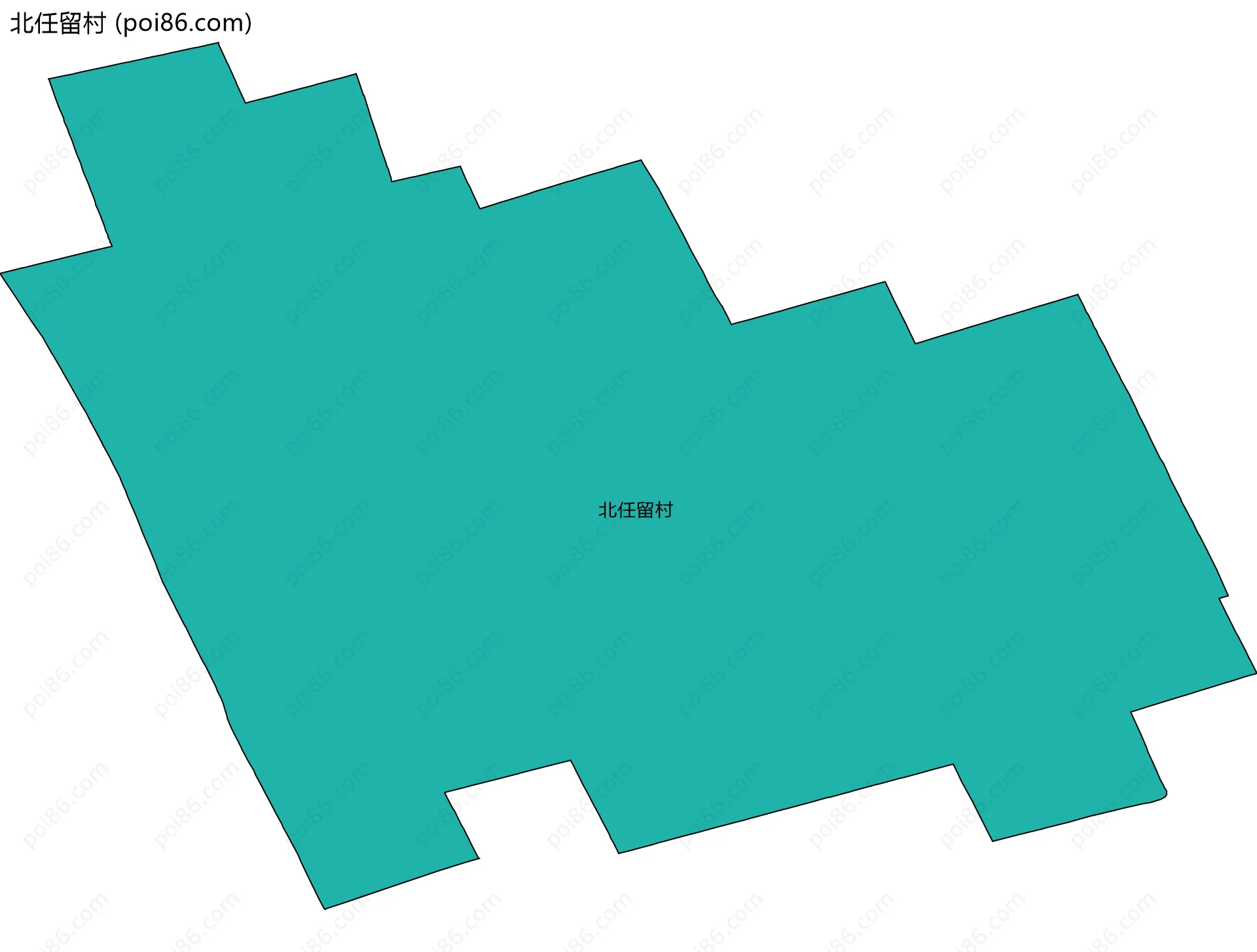 北任留村边界地图