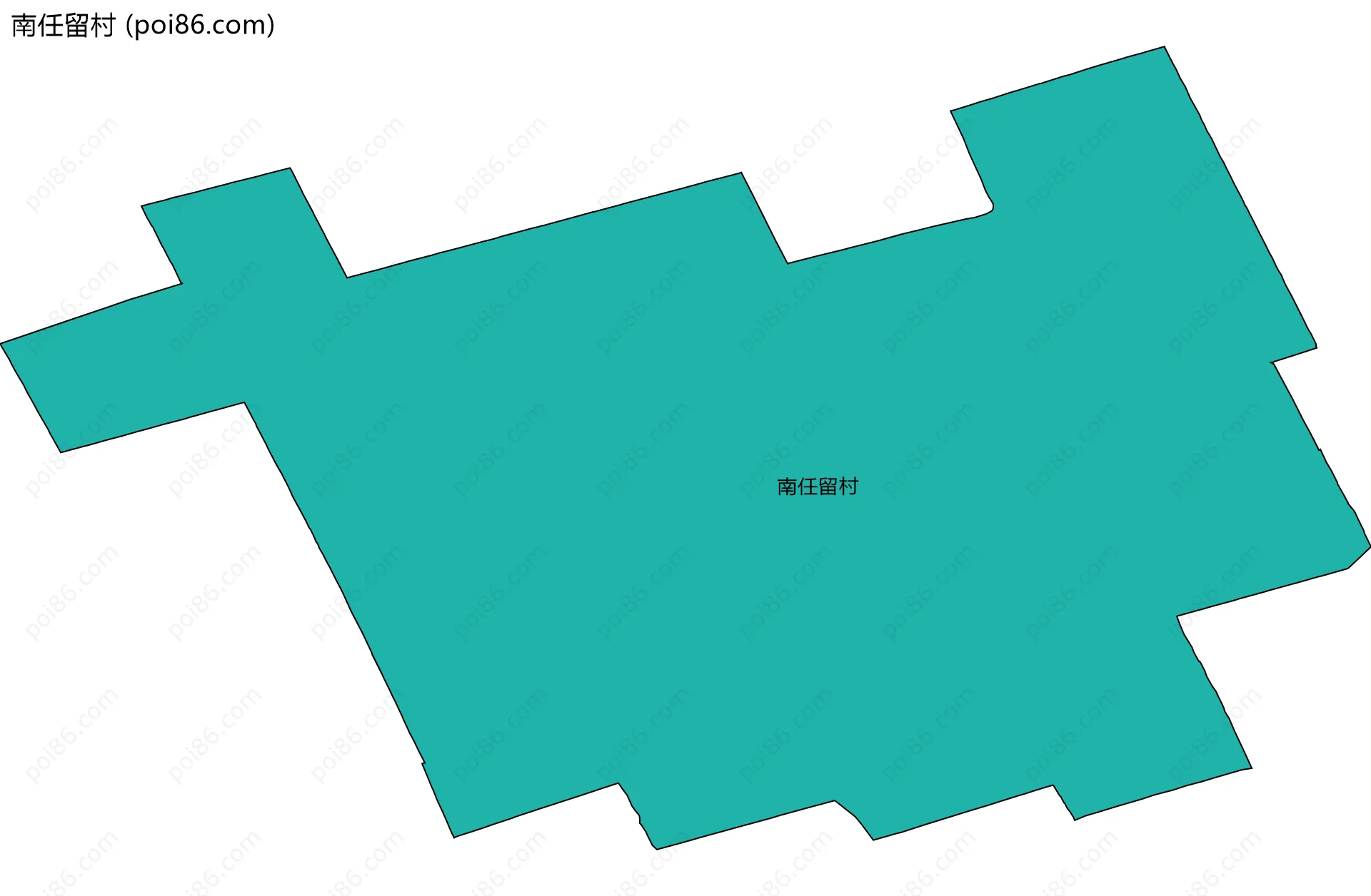 南任留村边界地图