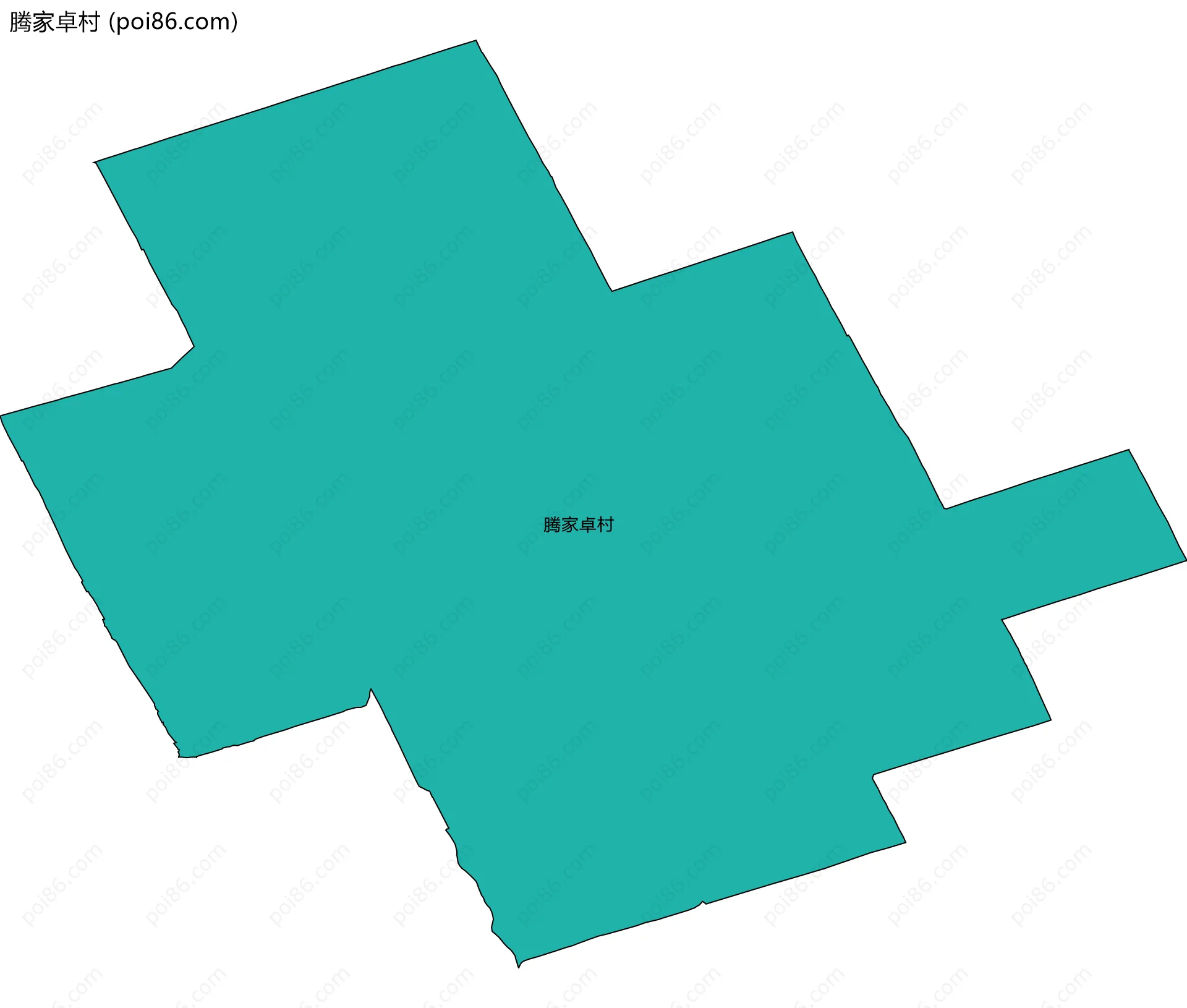 腾家卓村边界地图