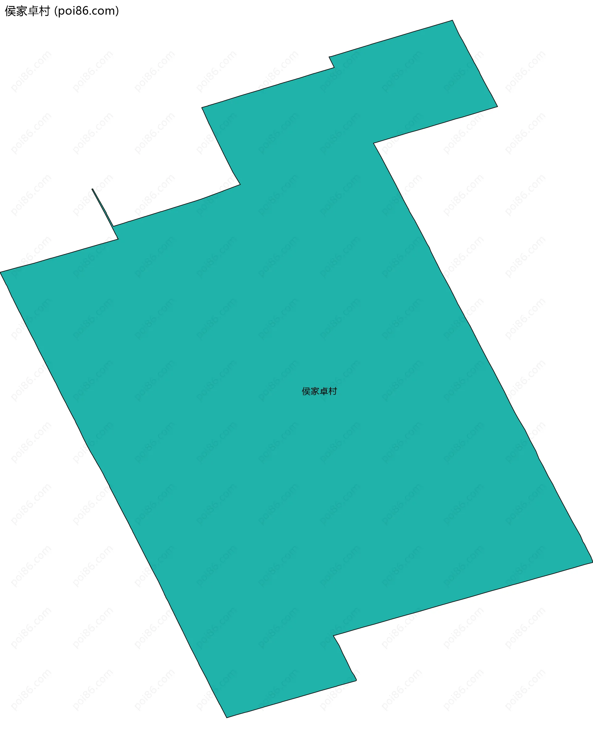 侯家卓村边界地图