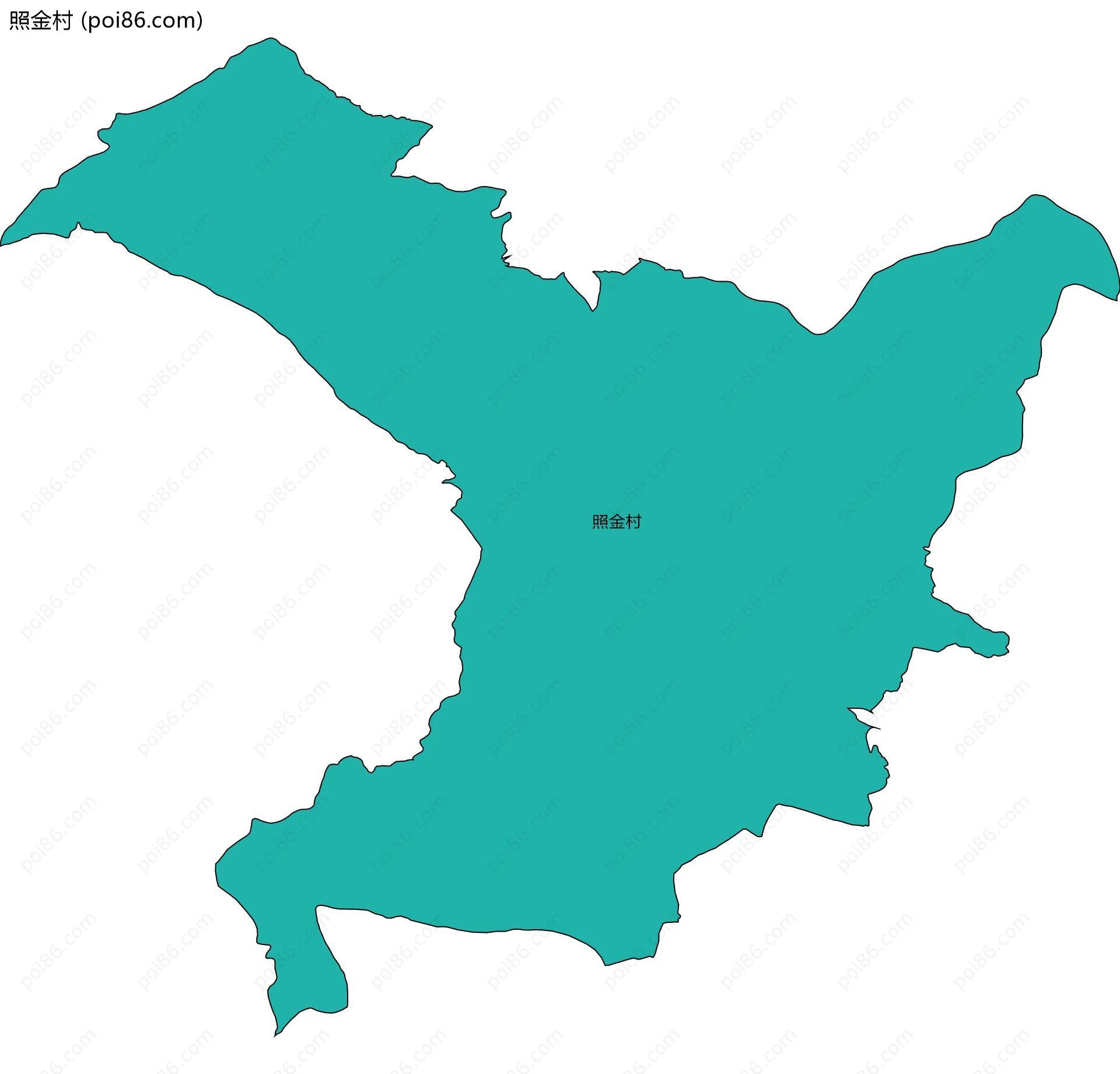 照金村边界地图