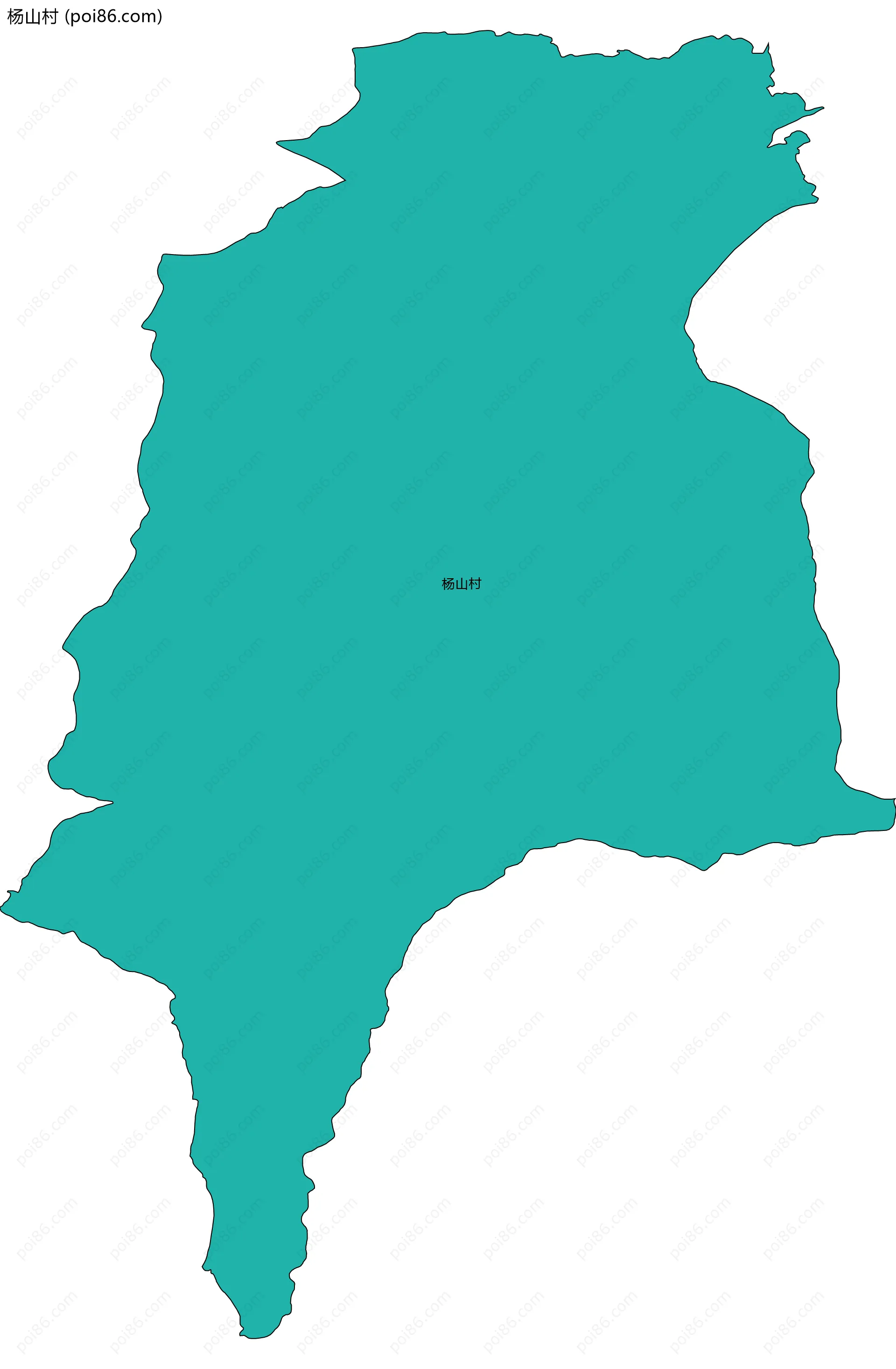 杨山村边界地图