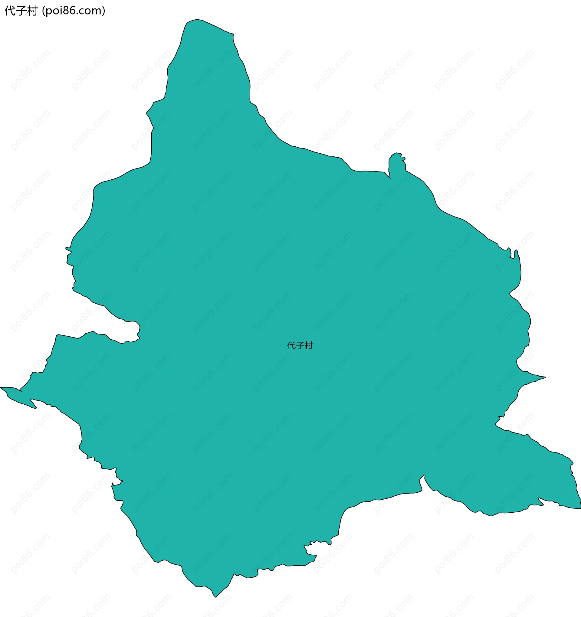 代子村边界地图