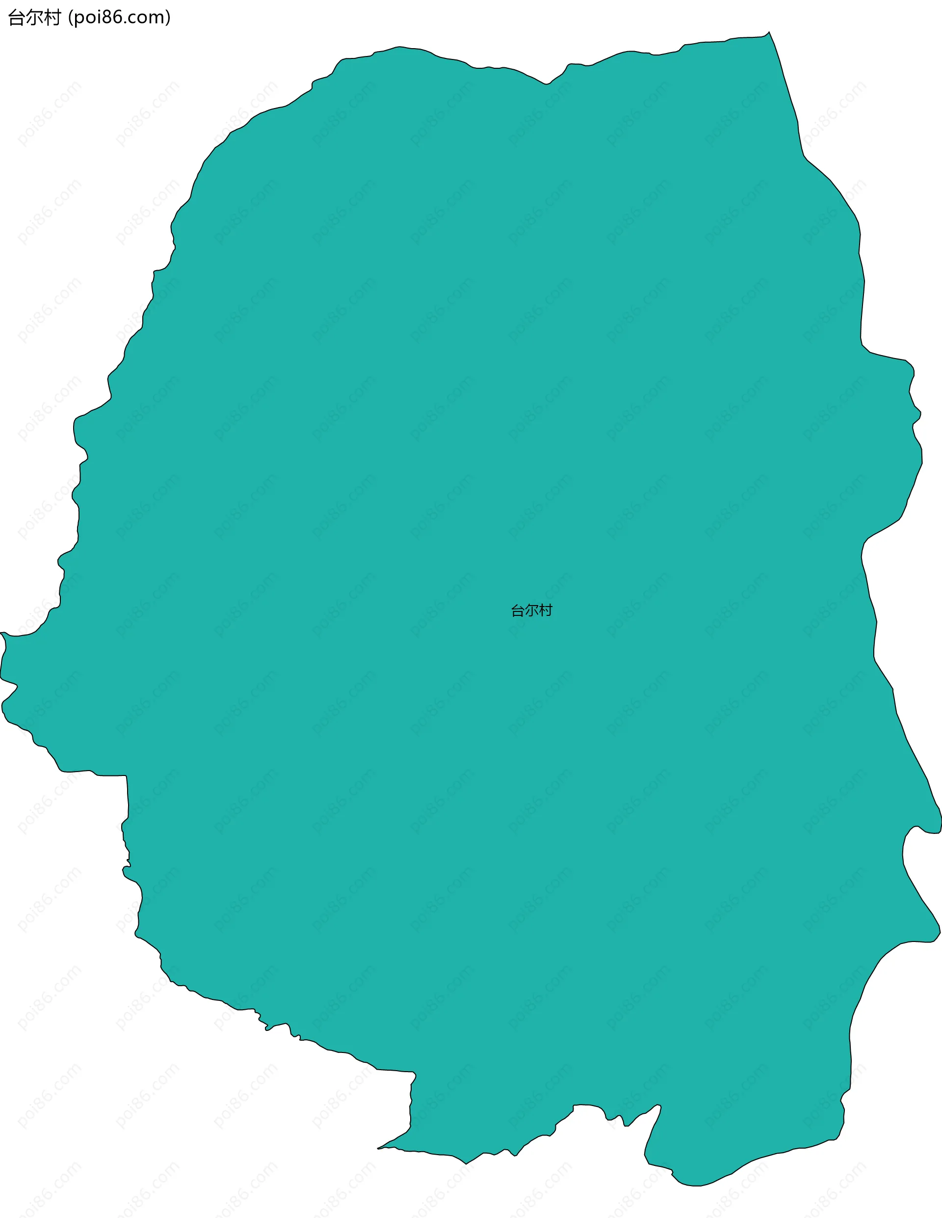 台尔村边界地图