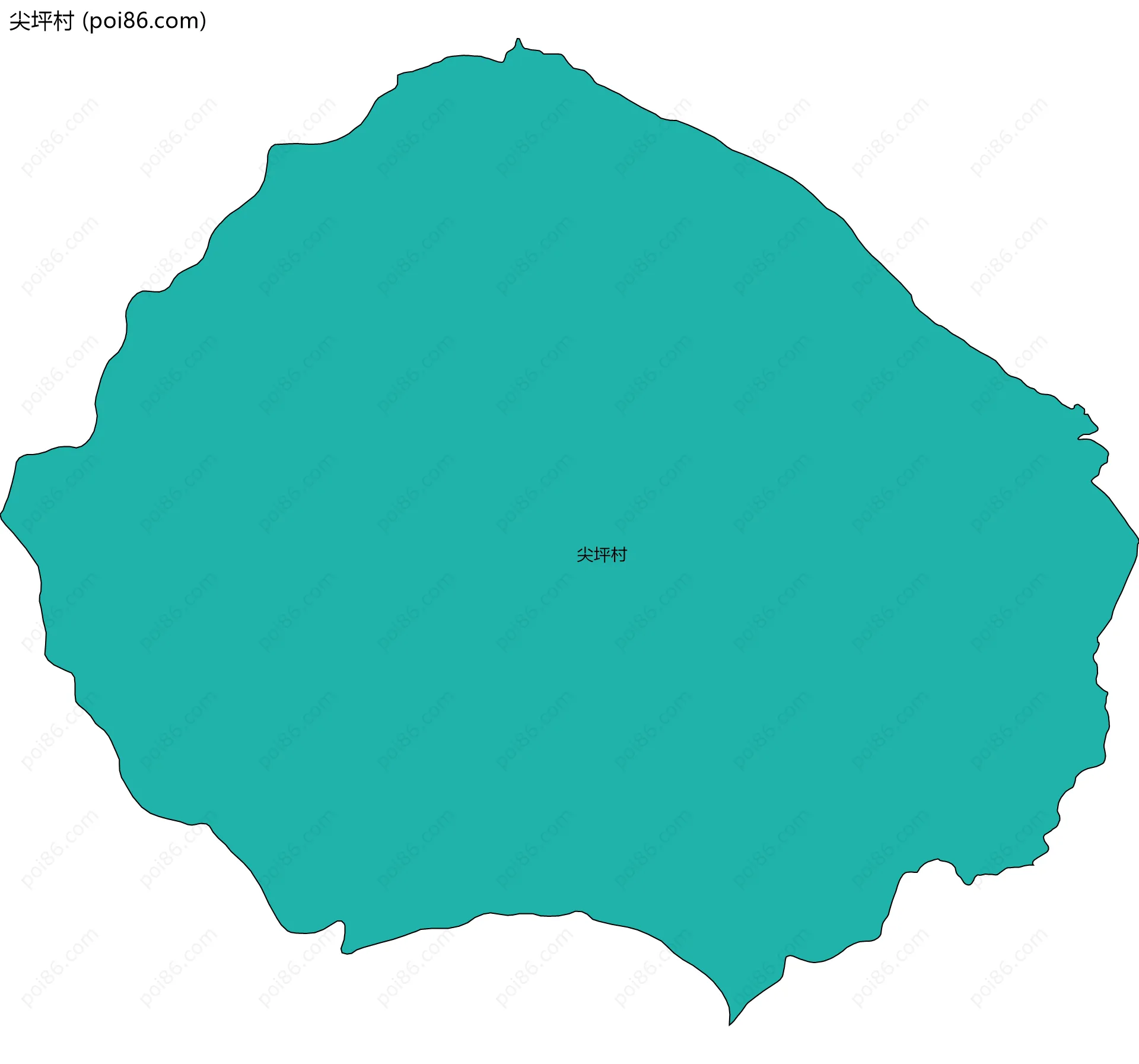 尖坪村边界地图