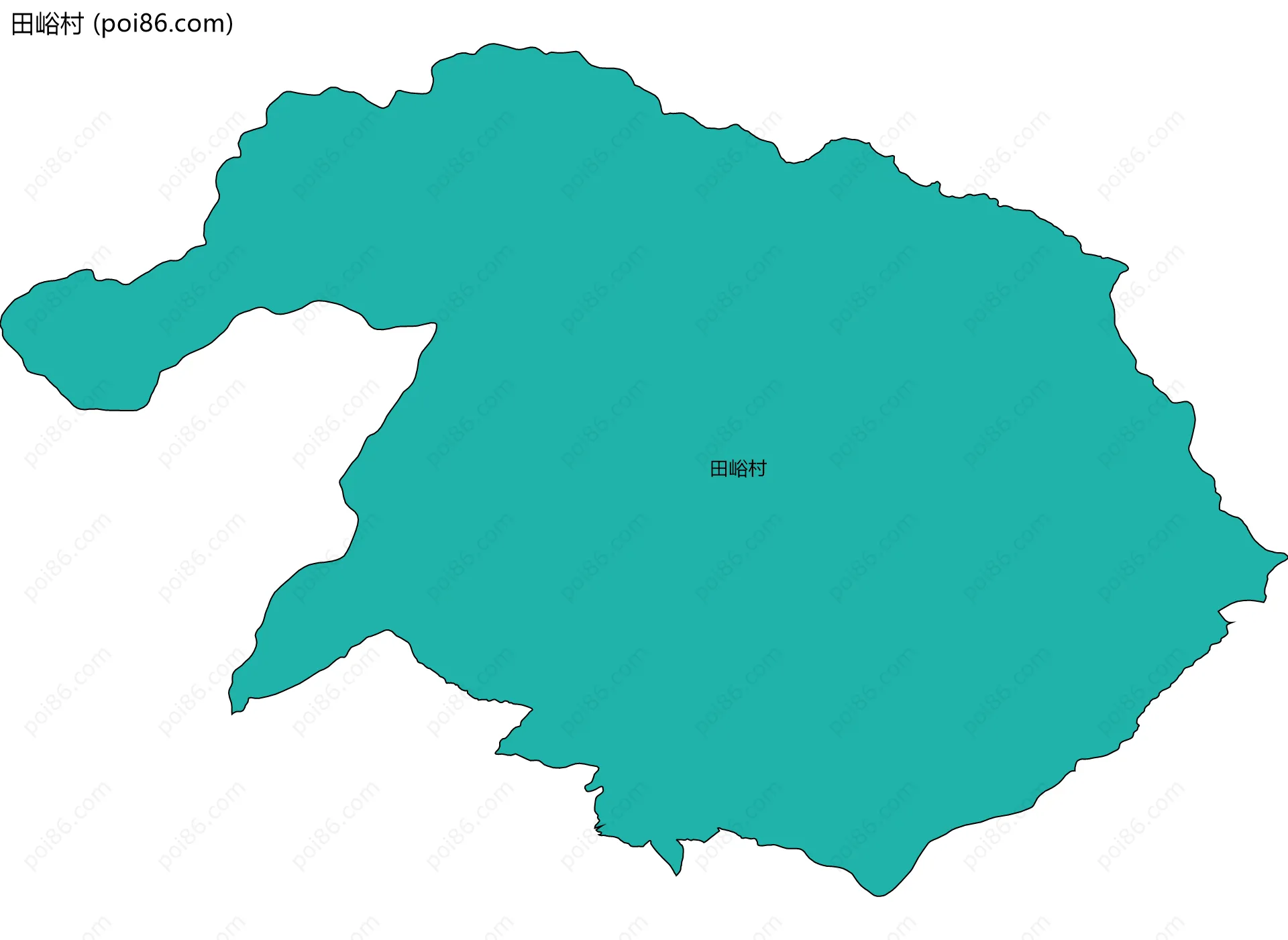田峪村边界地图