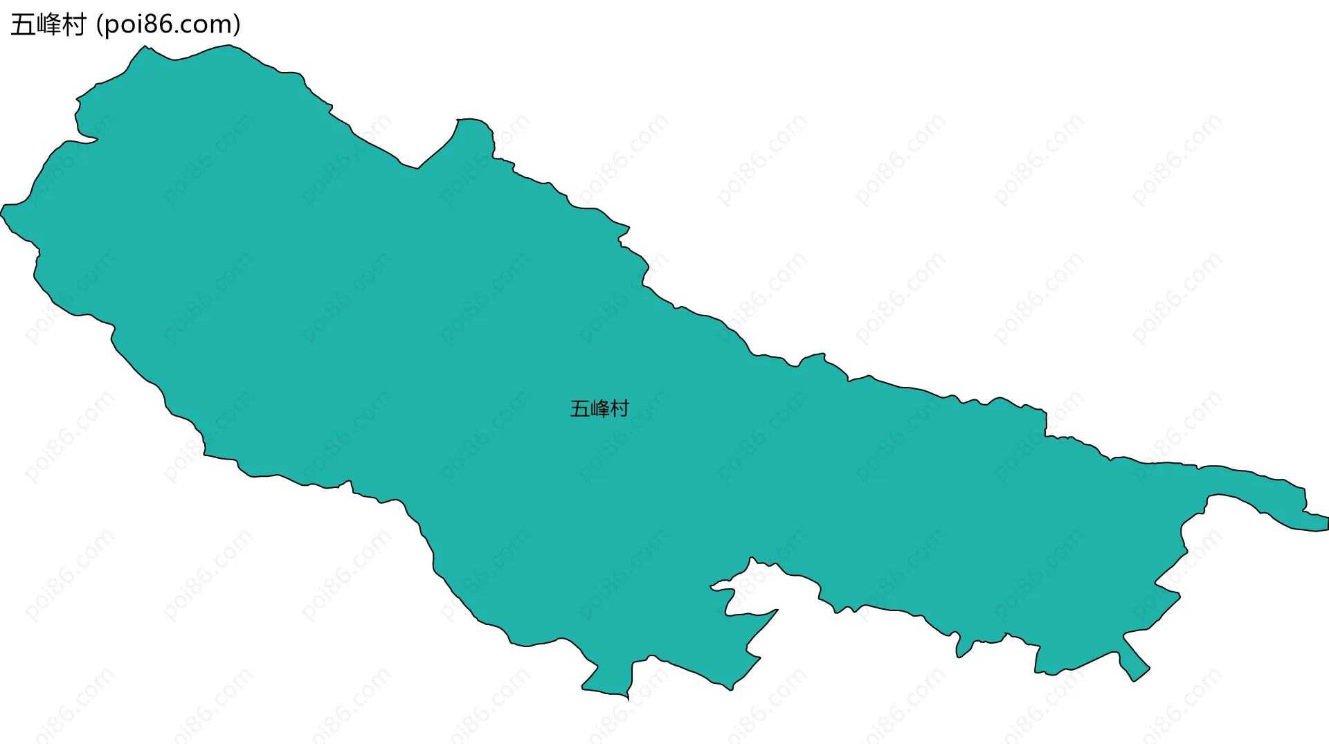 五峰村边界地图