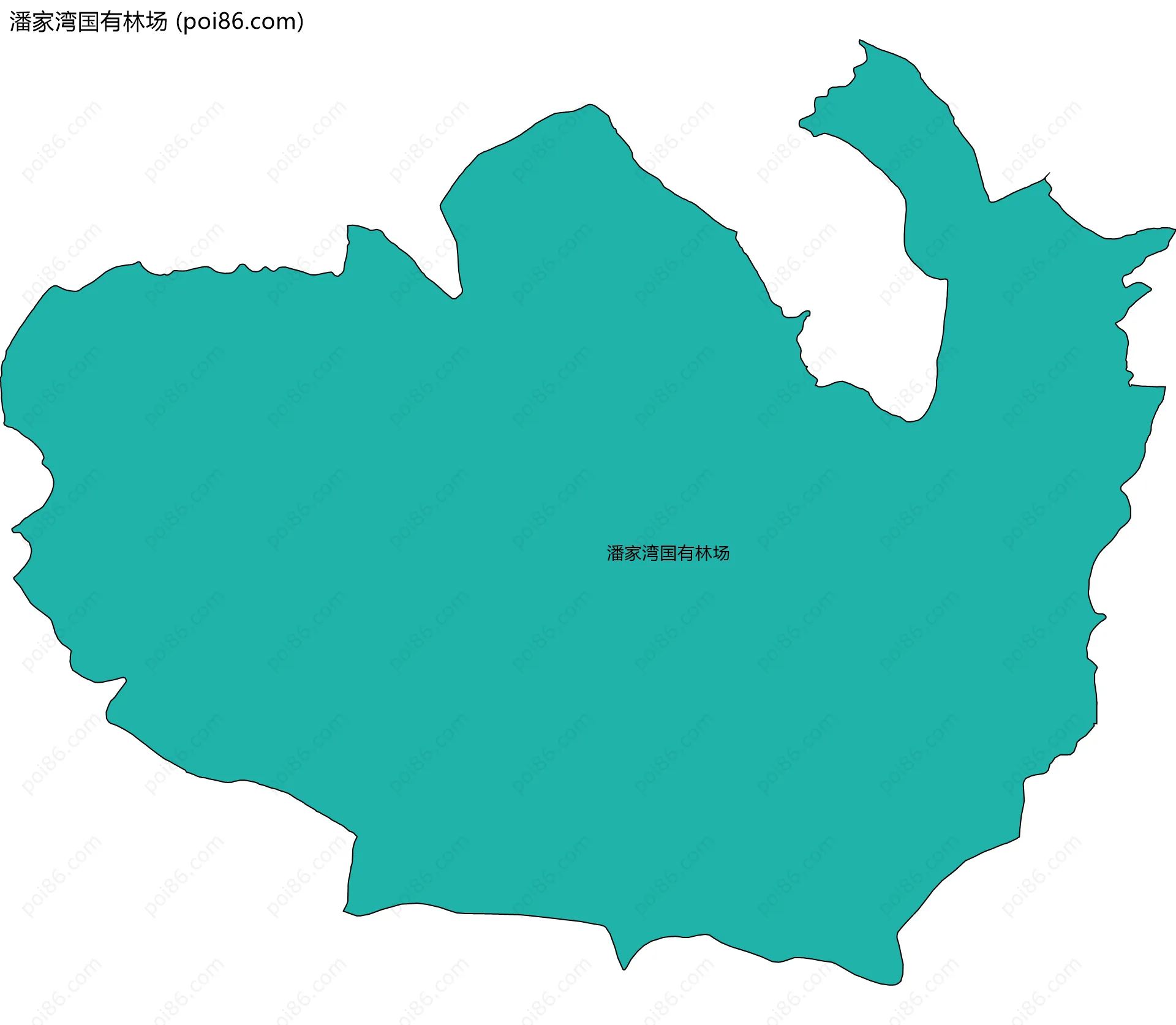 潘家湾国有林场边界地图