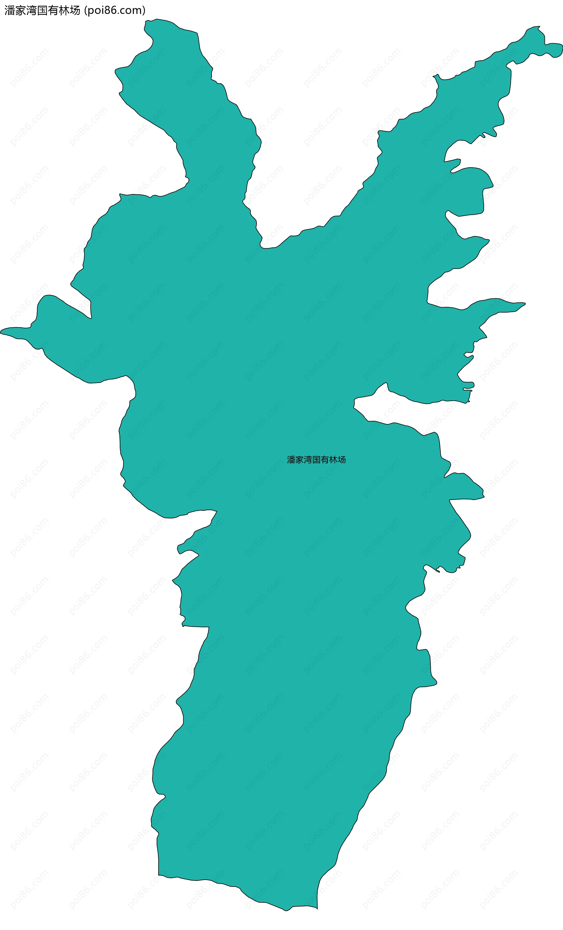 潘家湾国有林场边界地图