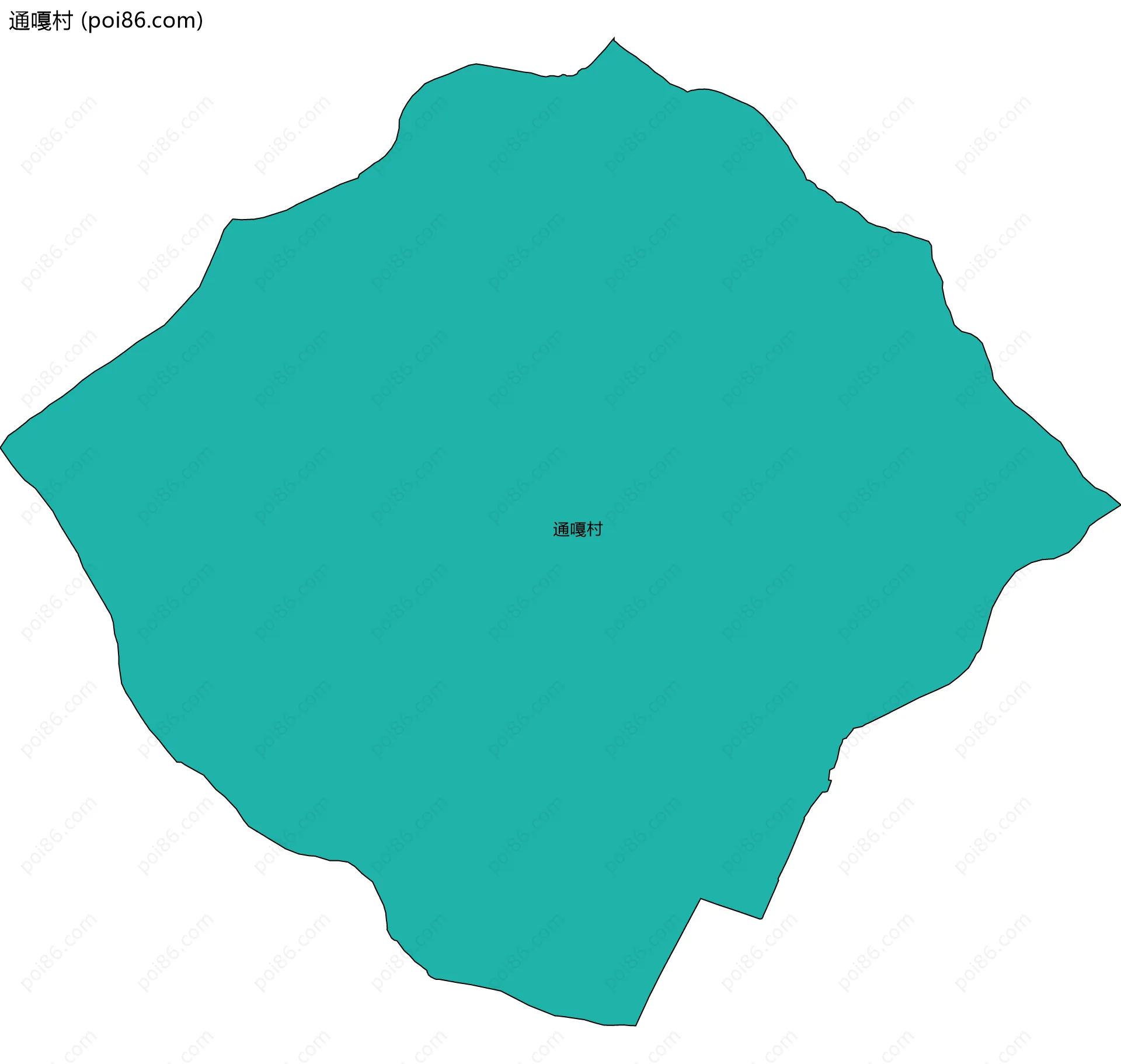 通嘎村边界地图