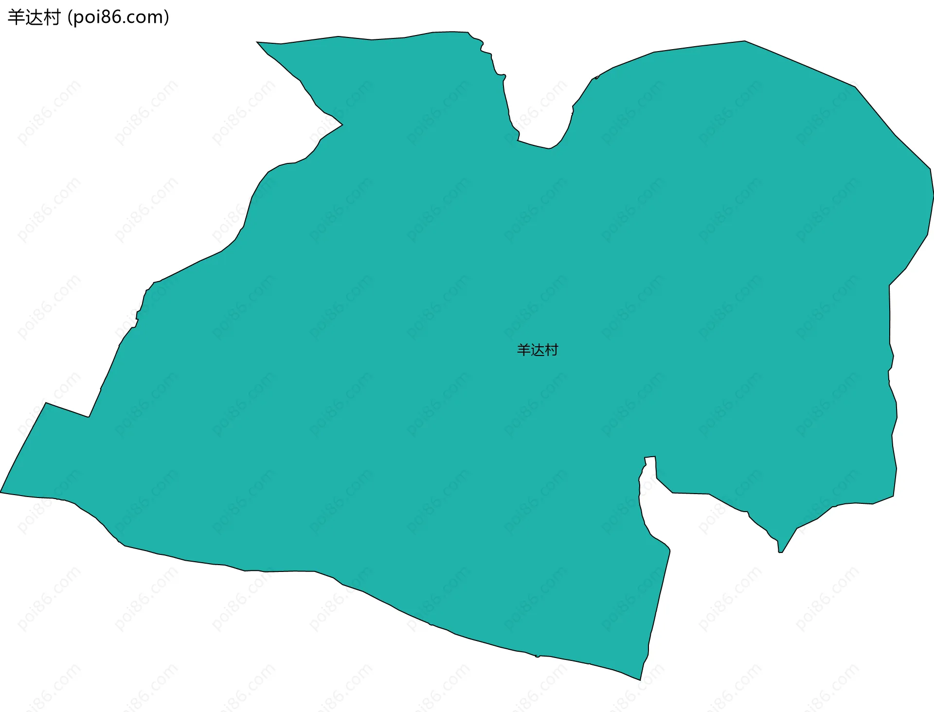 羊达村边界地图